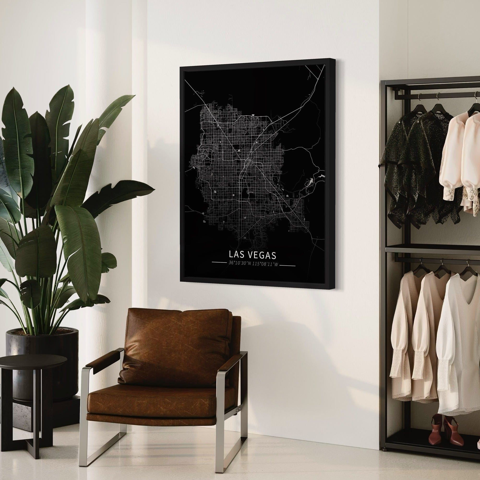 Las Vegas City Map Canvas