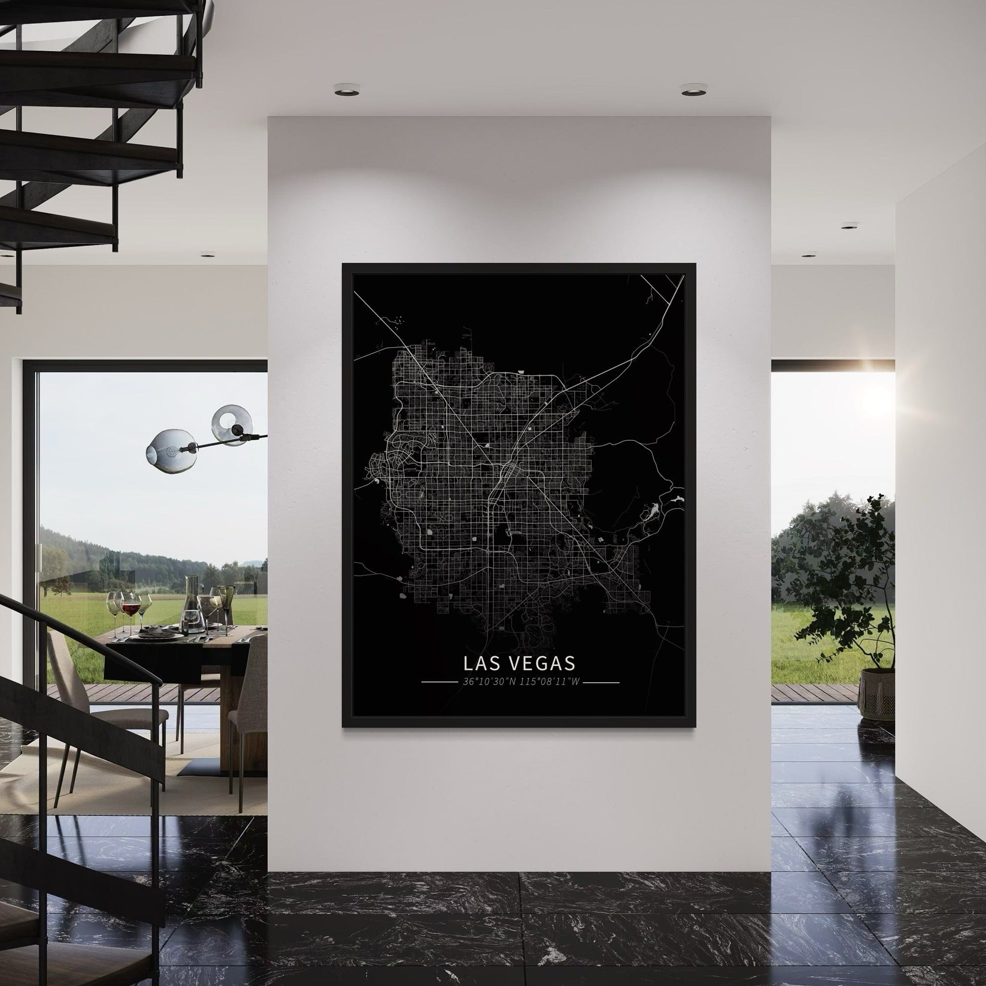Las Vegas City Map Canvas