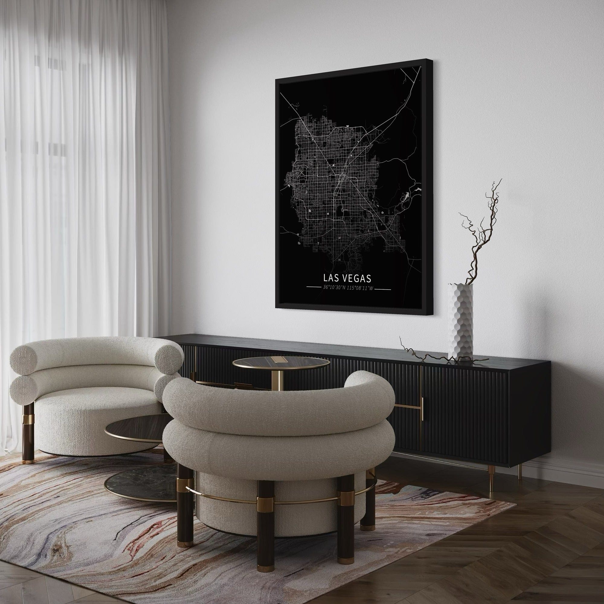 Las Vegas City Map Canvas