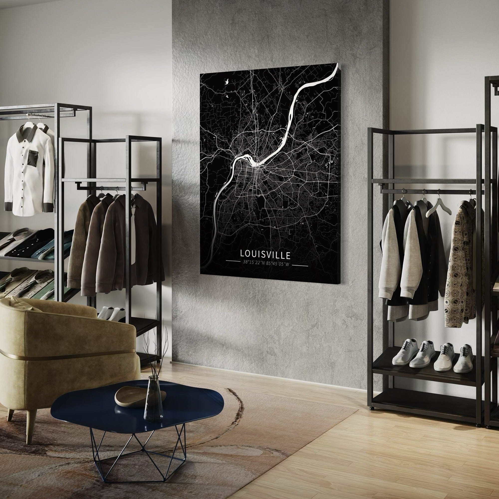 Louisville City Map Canvas
