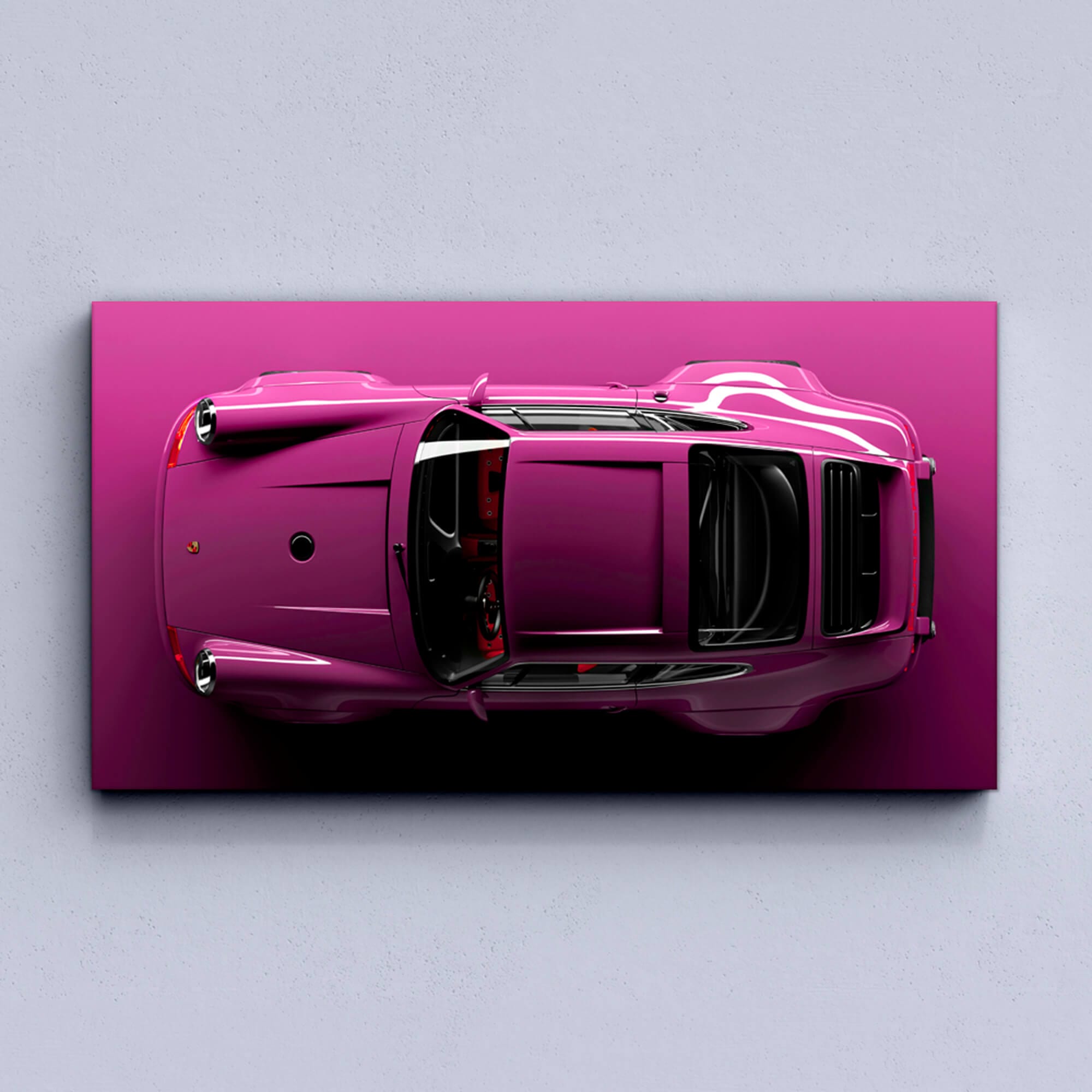 Magenta Porsche 911 Canvas