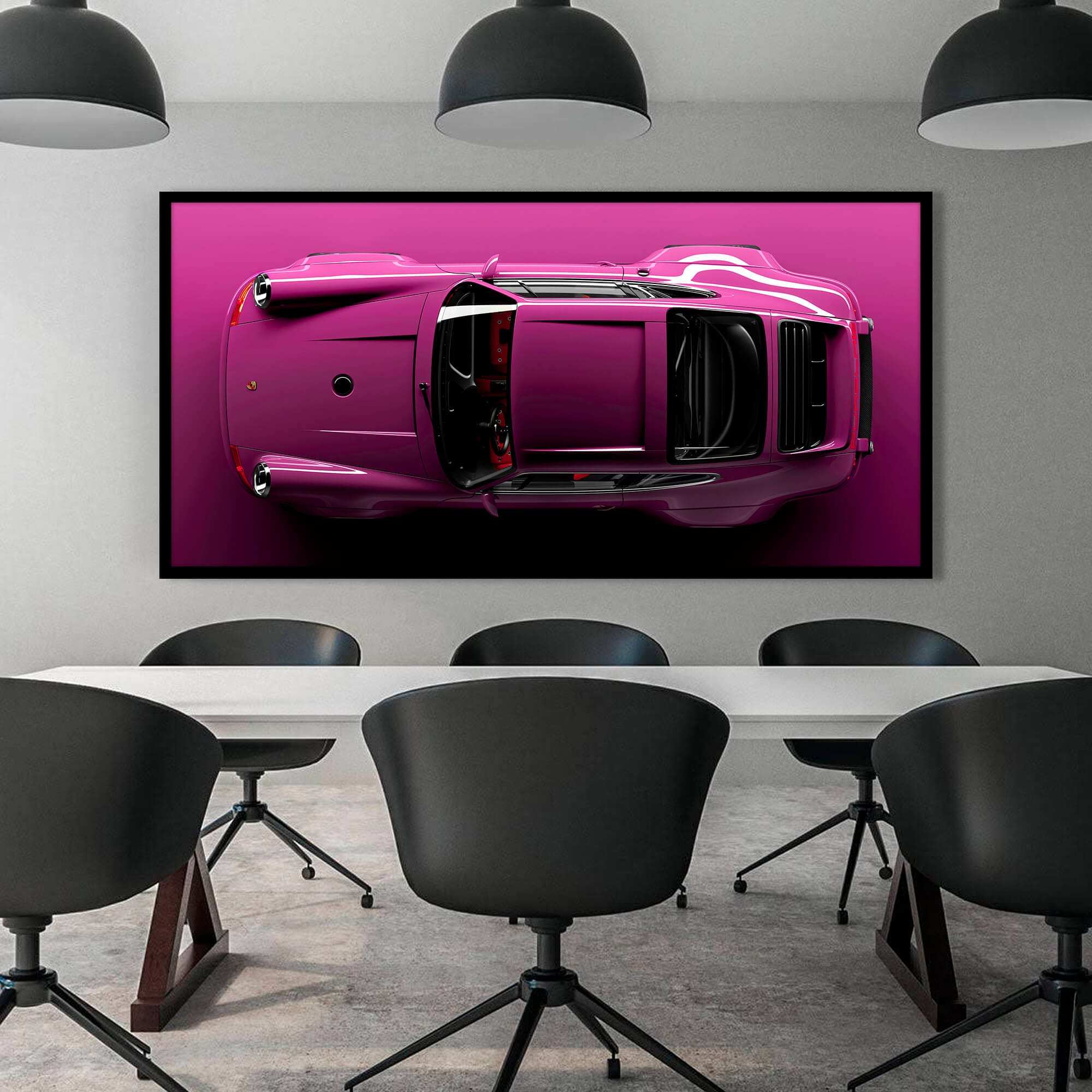 Magenta Porsche 911 Canvas