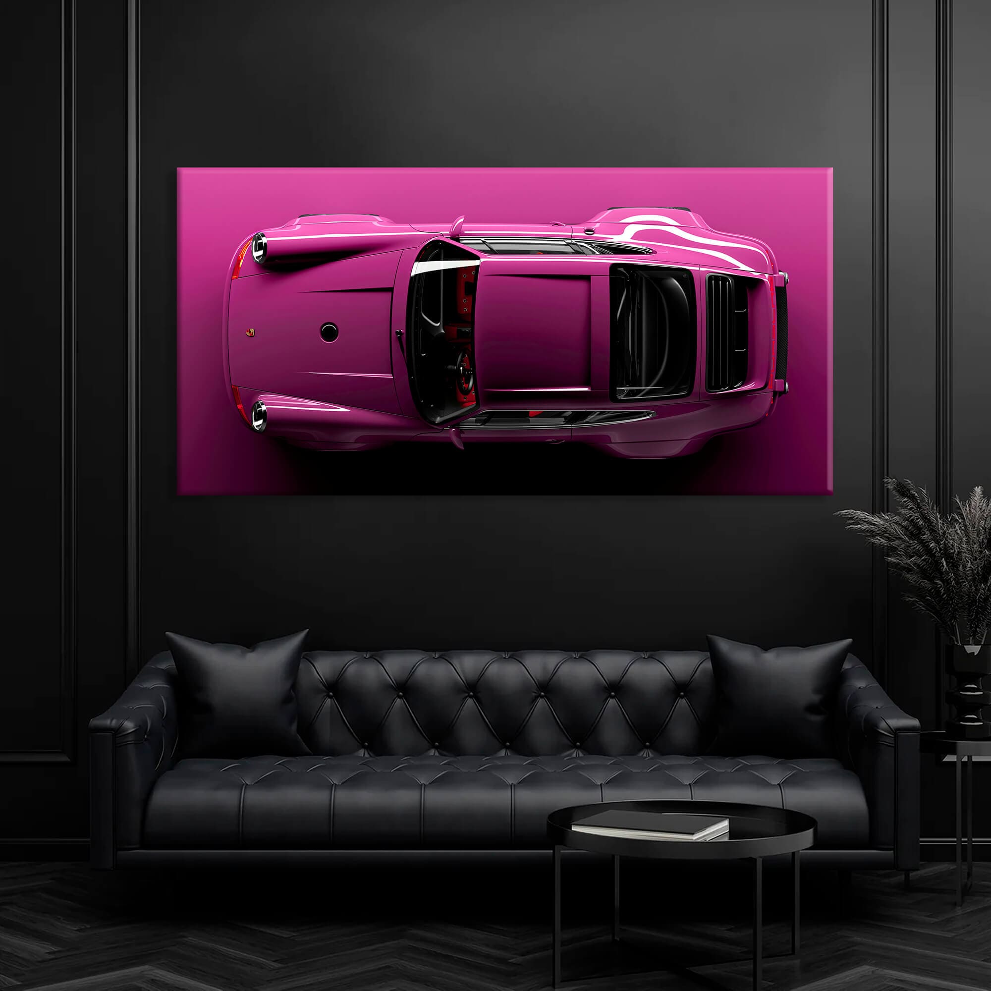 Magenta Porsche 911 Canvas