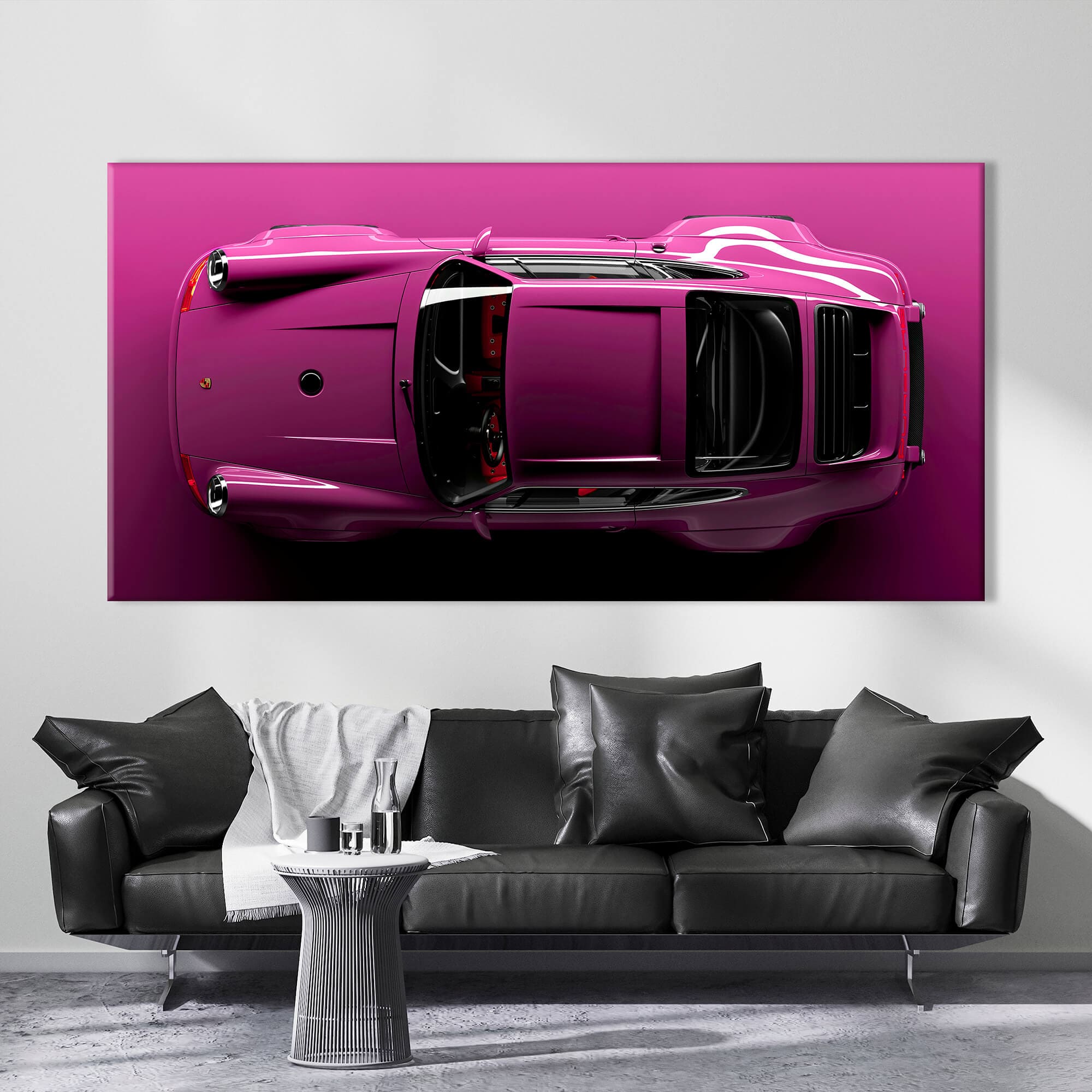 Magenta Porsche 911 Canvas