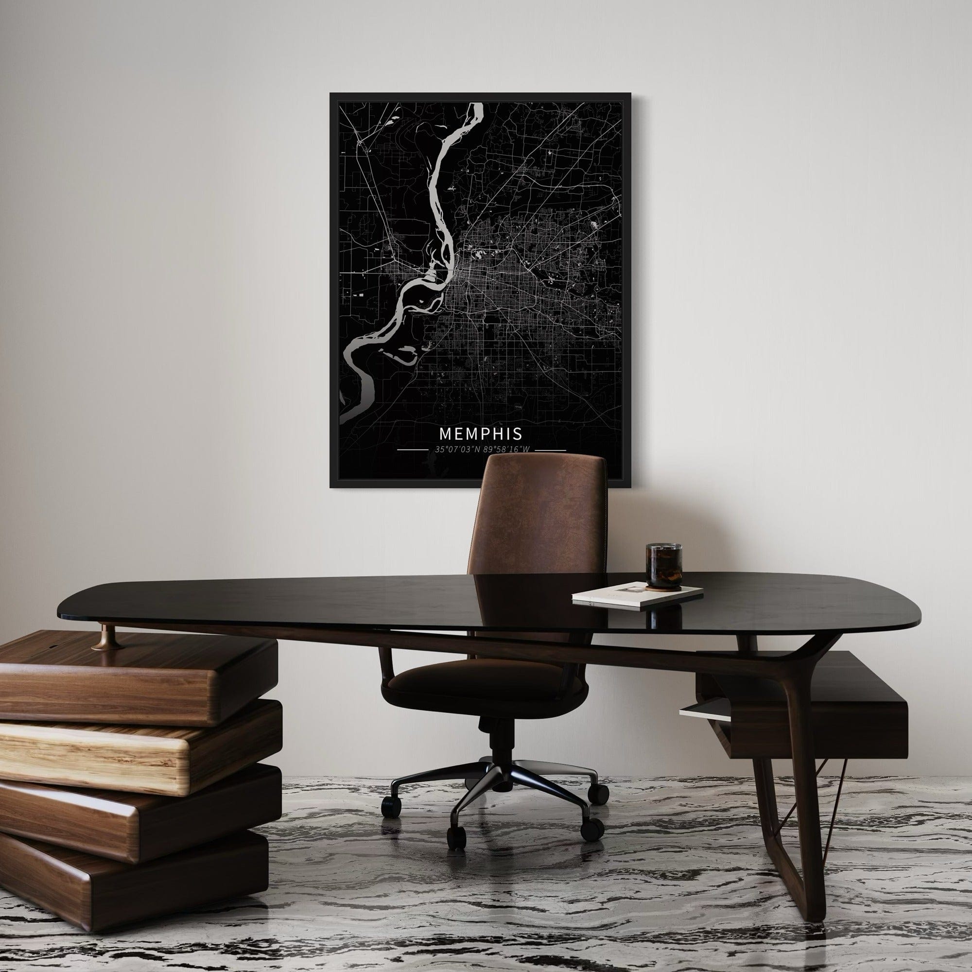 Memphis City Map Canvas