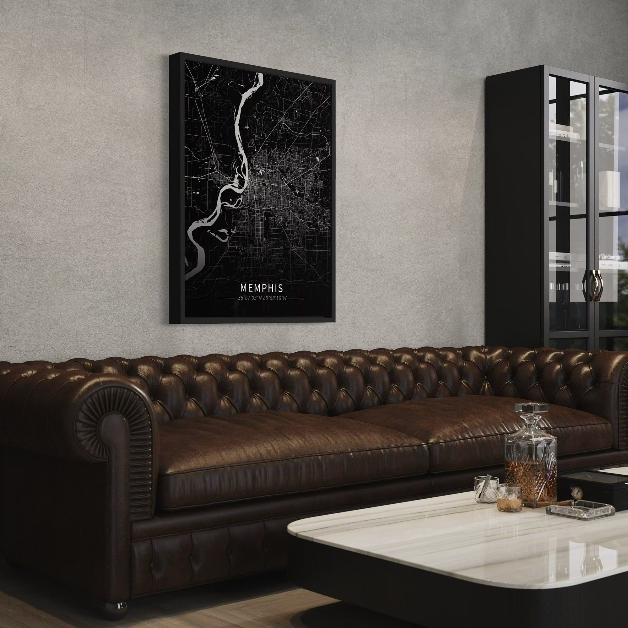 Memphis City Map Canvas