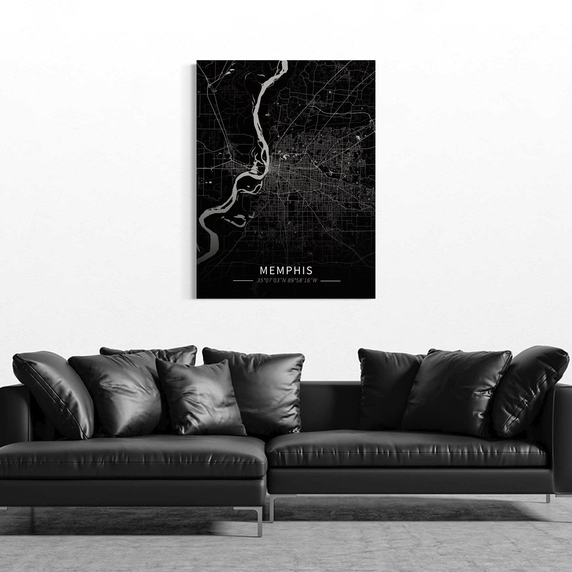 Memphis City Map Canvas