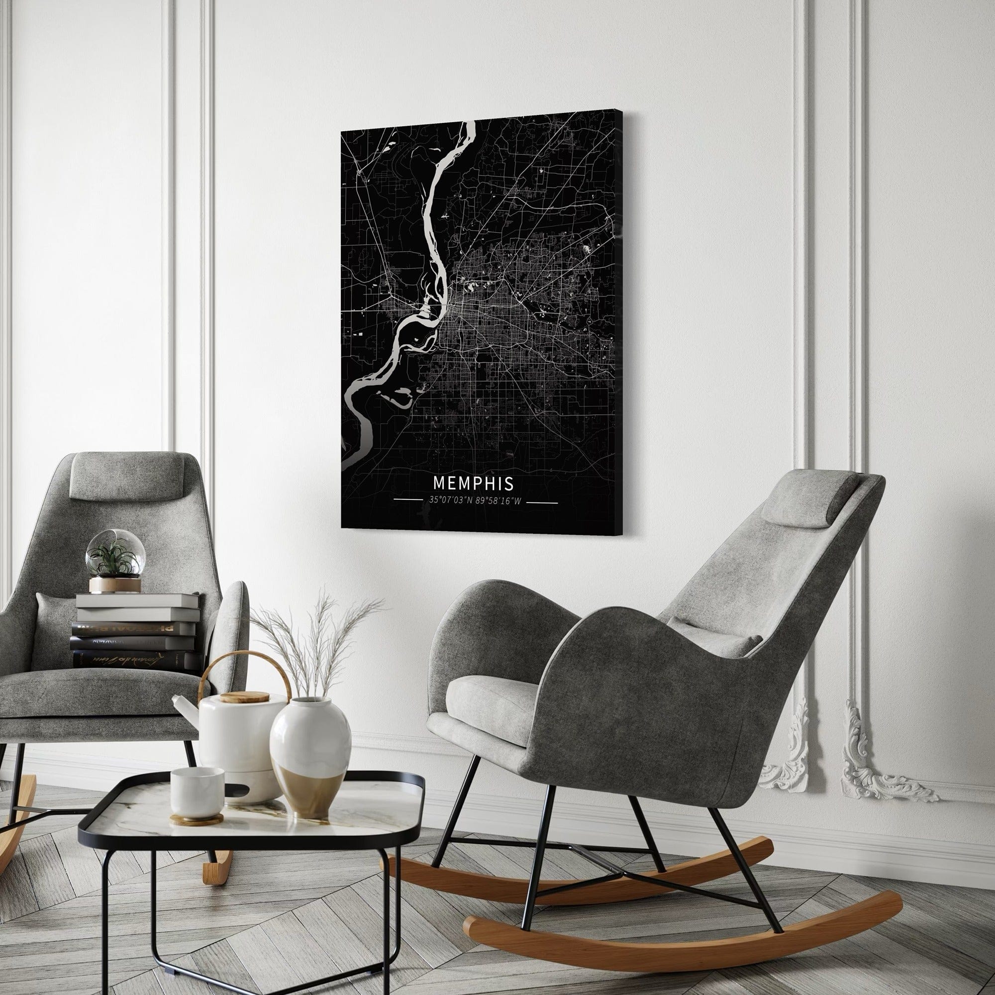 Memphis City Map Canvas
