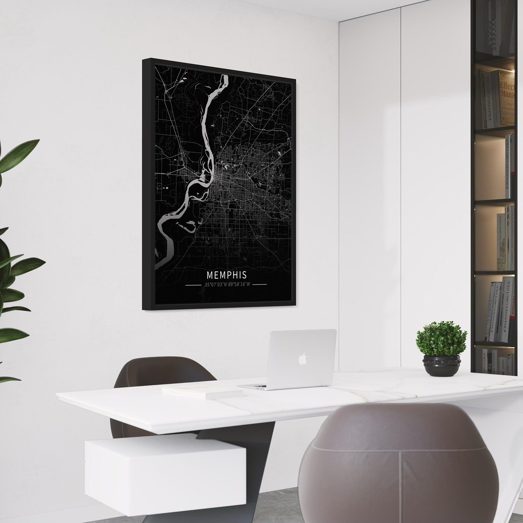Memphis City Map Canvas