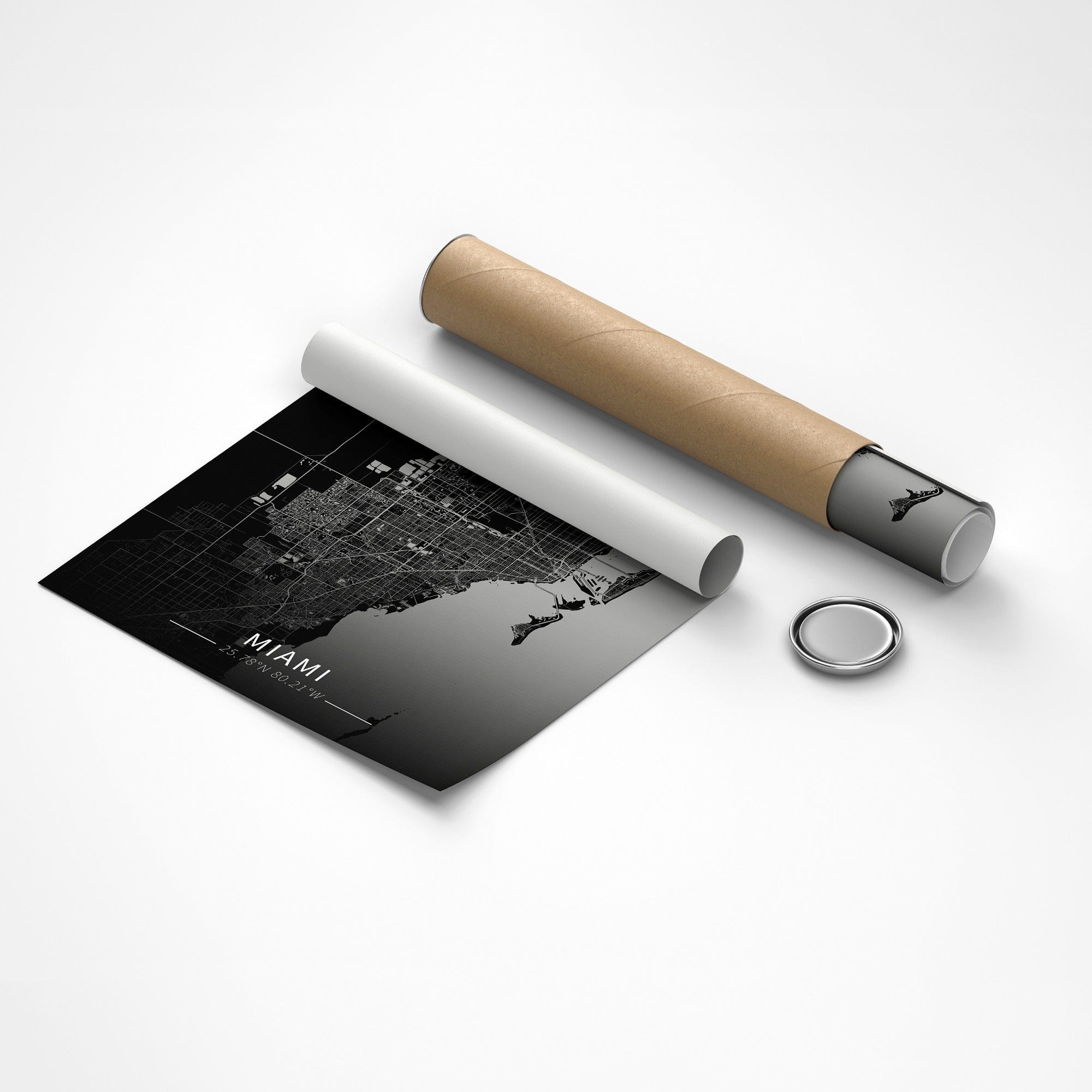 Miami City Map Canvas