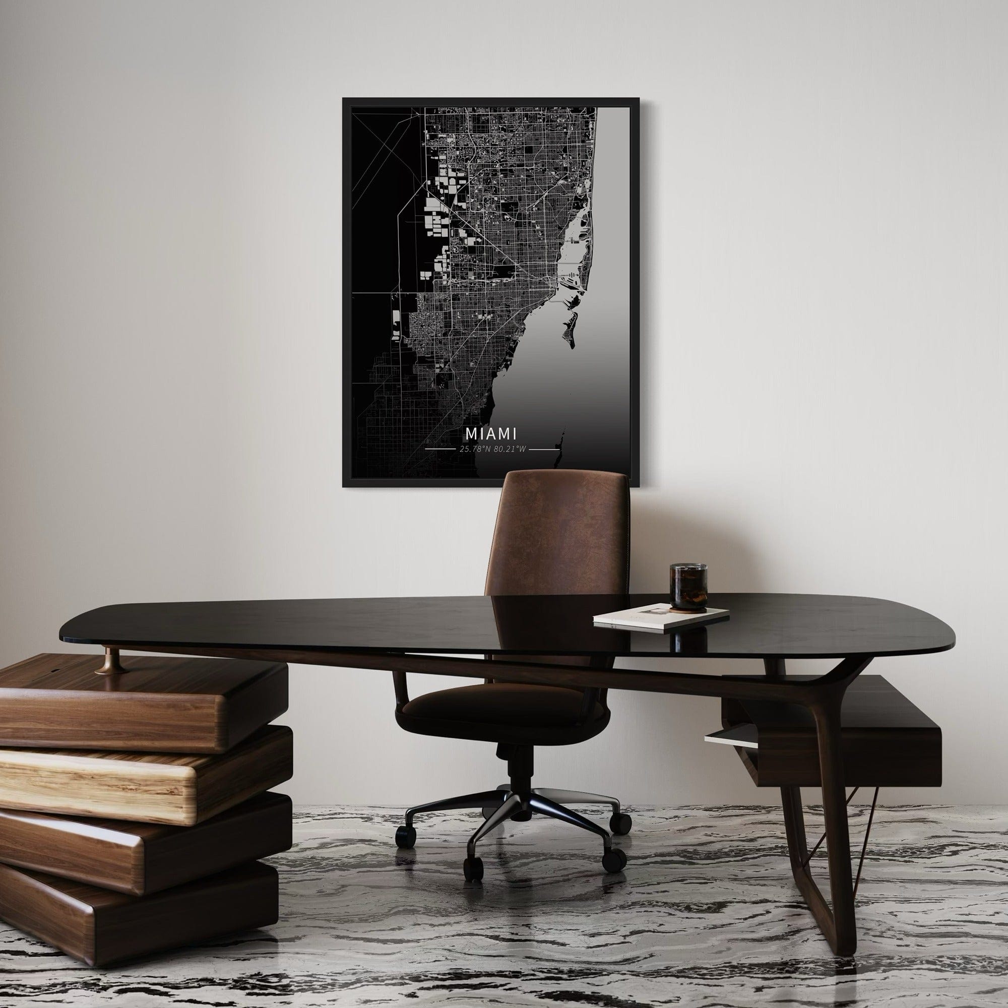 Miami City Map Canvas