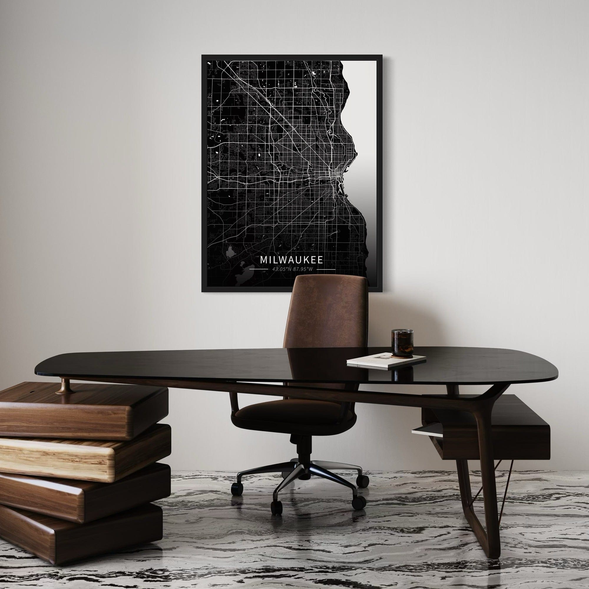 Milwaukee City Map Canvas