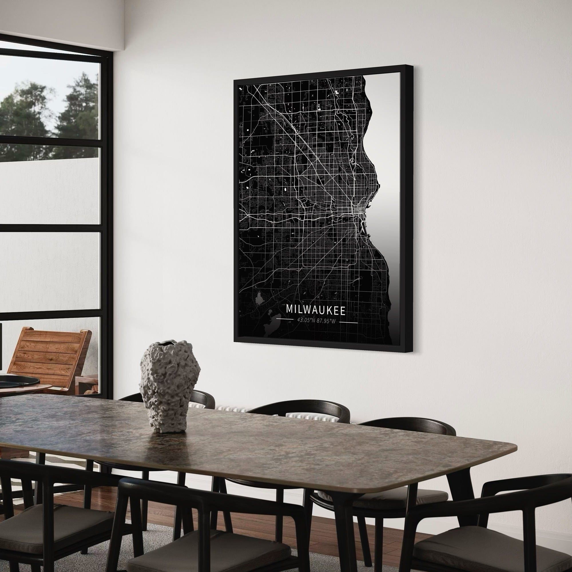 Milwaukee City Map Canvas