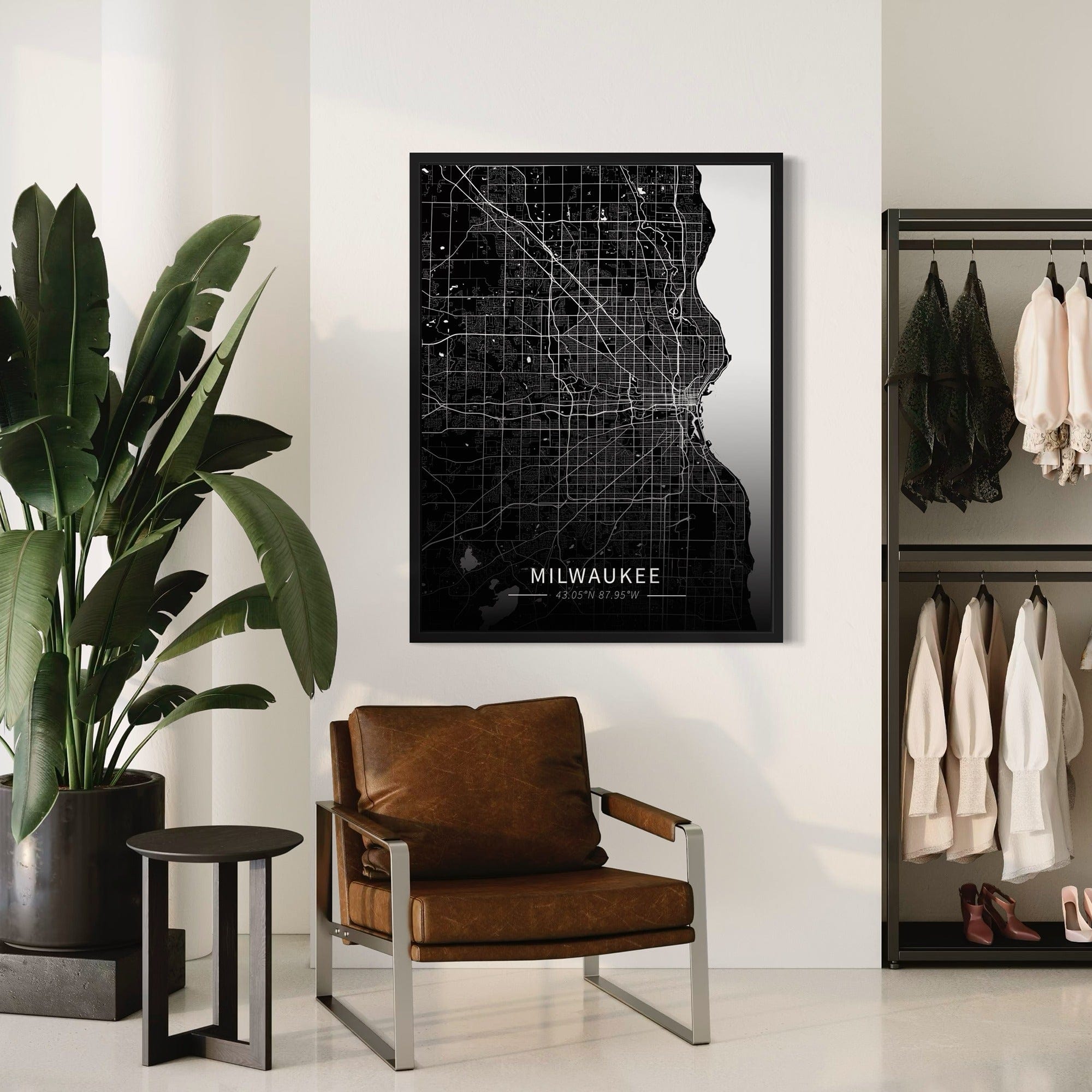 Milwaukee City Map Canvas