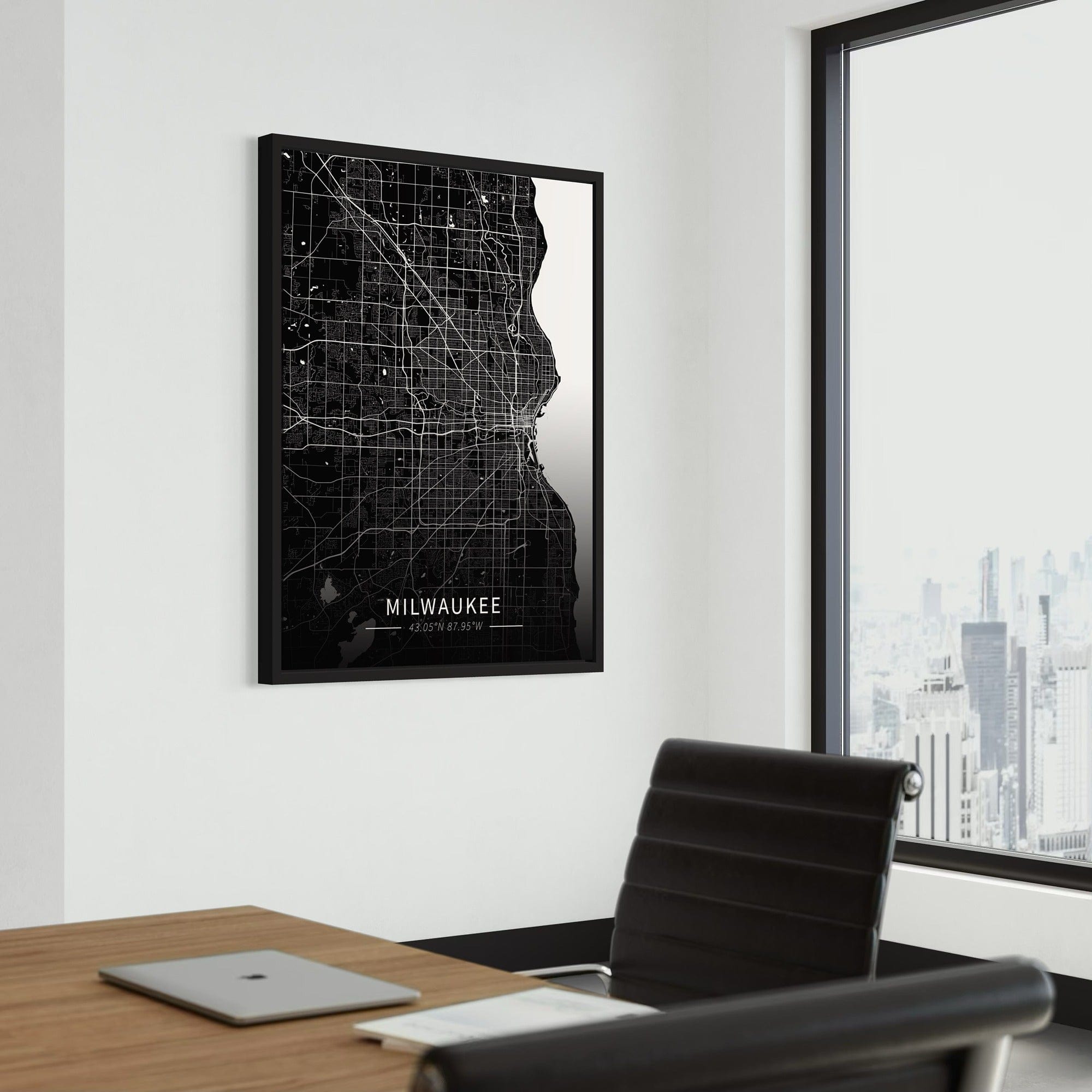 Milwaukee City Map Canvas