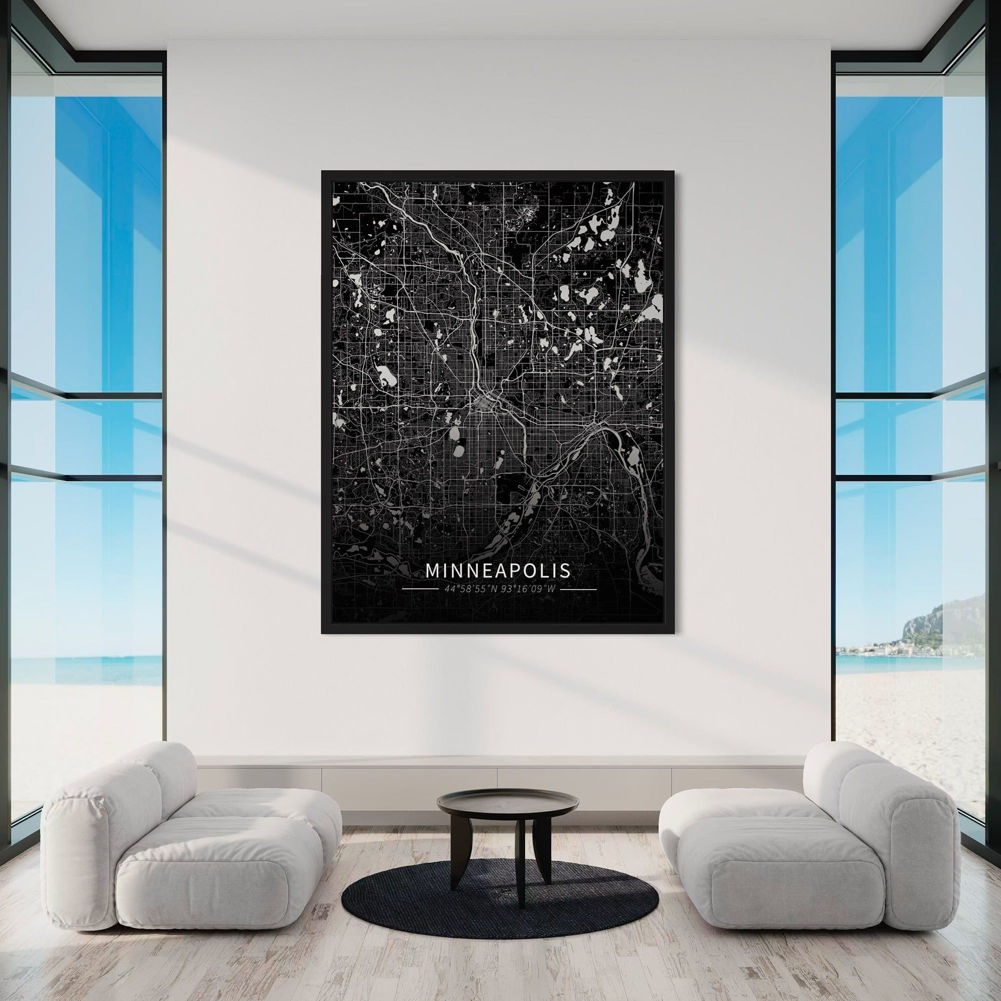 Minneapolis City Map Canvas