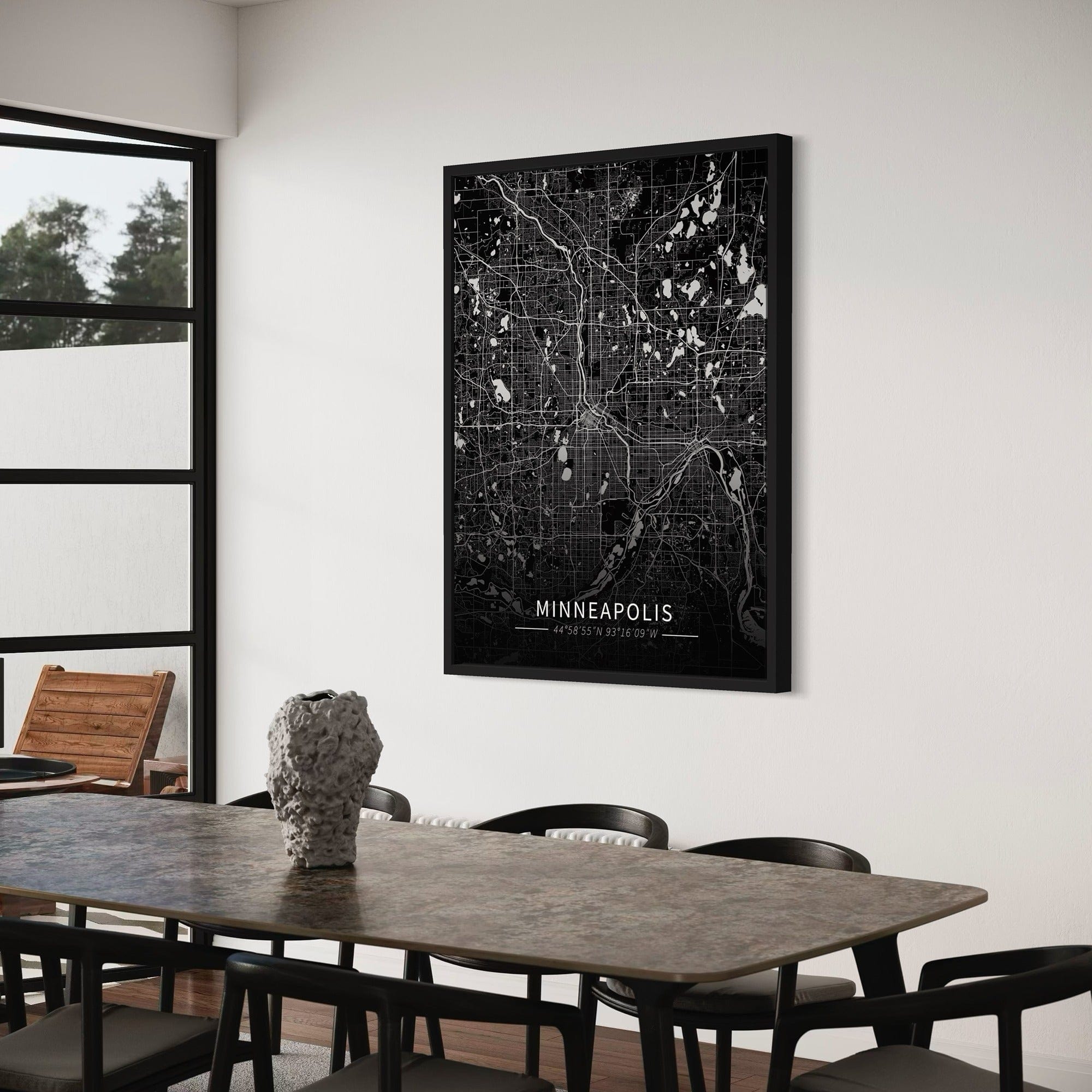 Minneapolis City Map Canvas