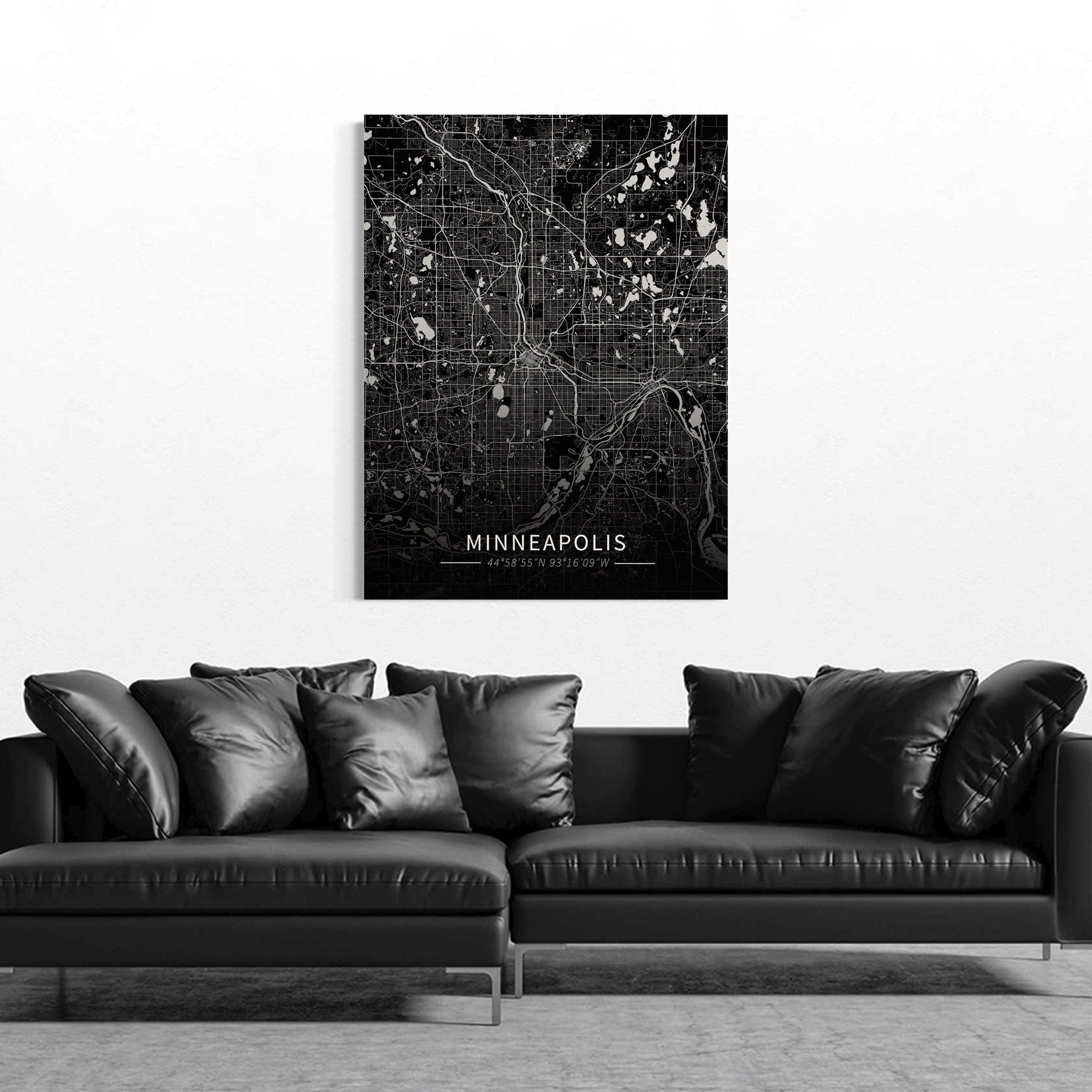Minneapolis City Map Canvas