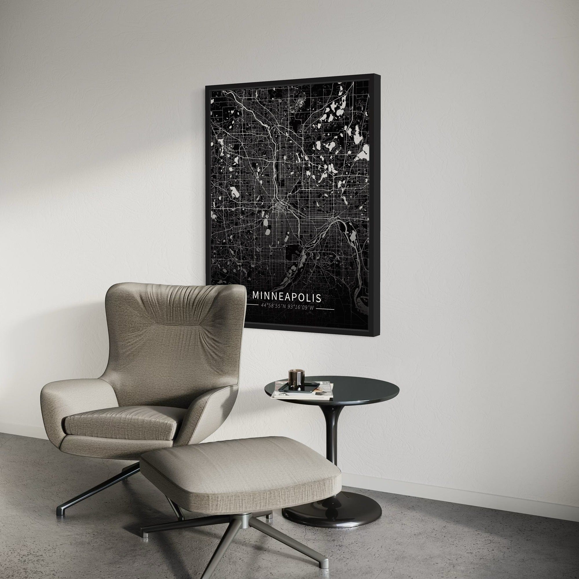 Minneapolis City Map Canvas