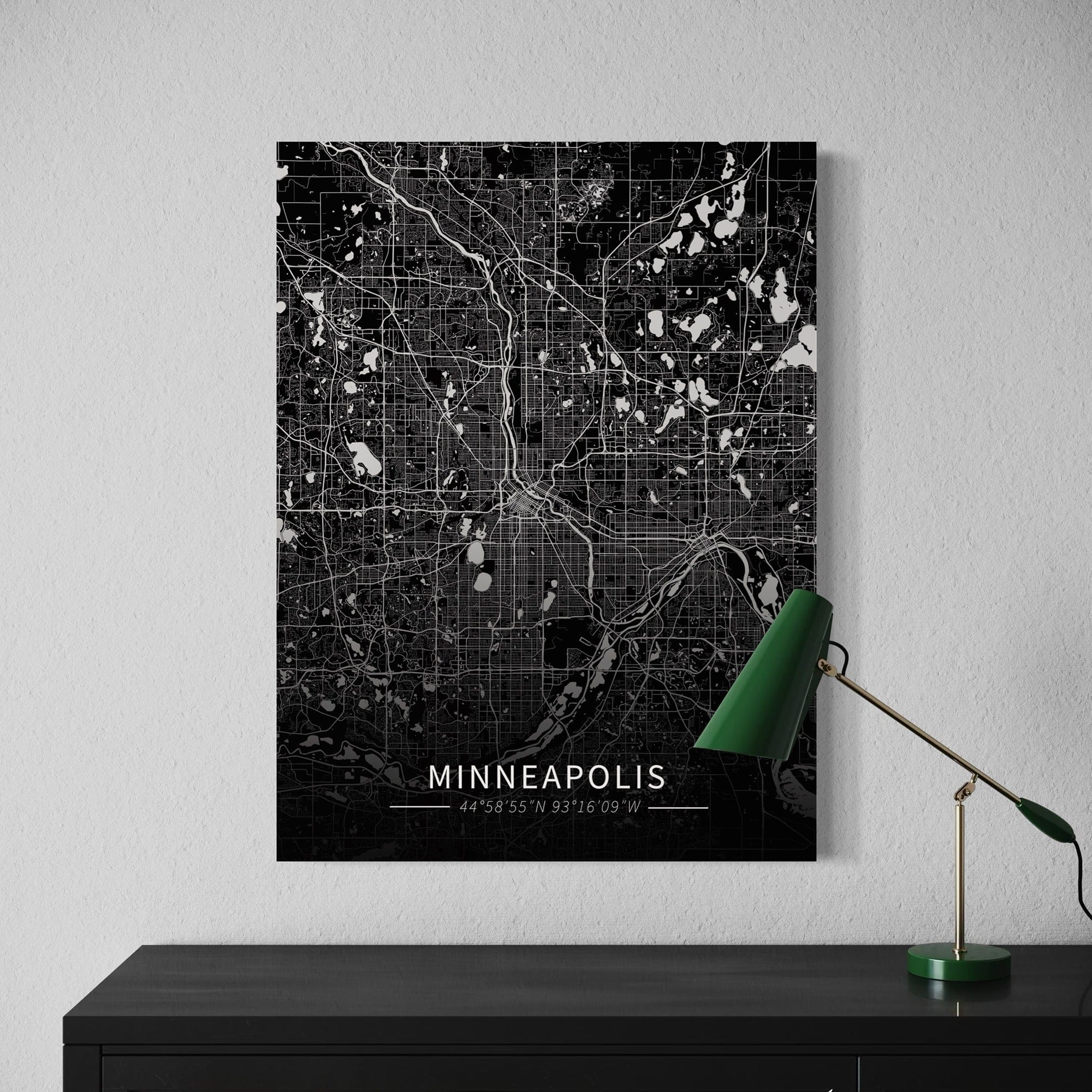 Minneapolis City Map Canvas