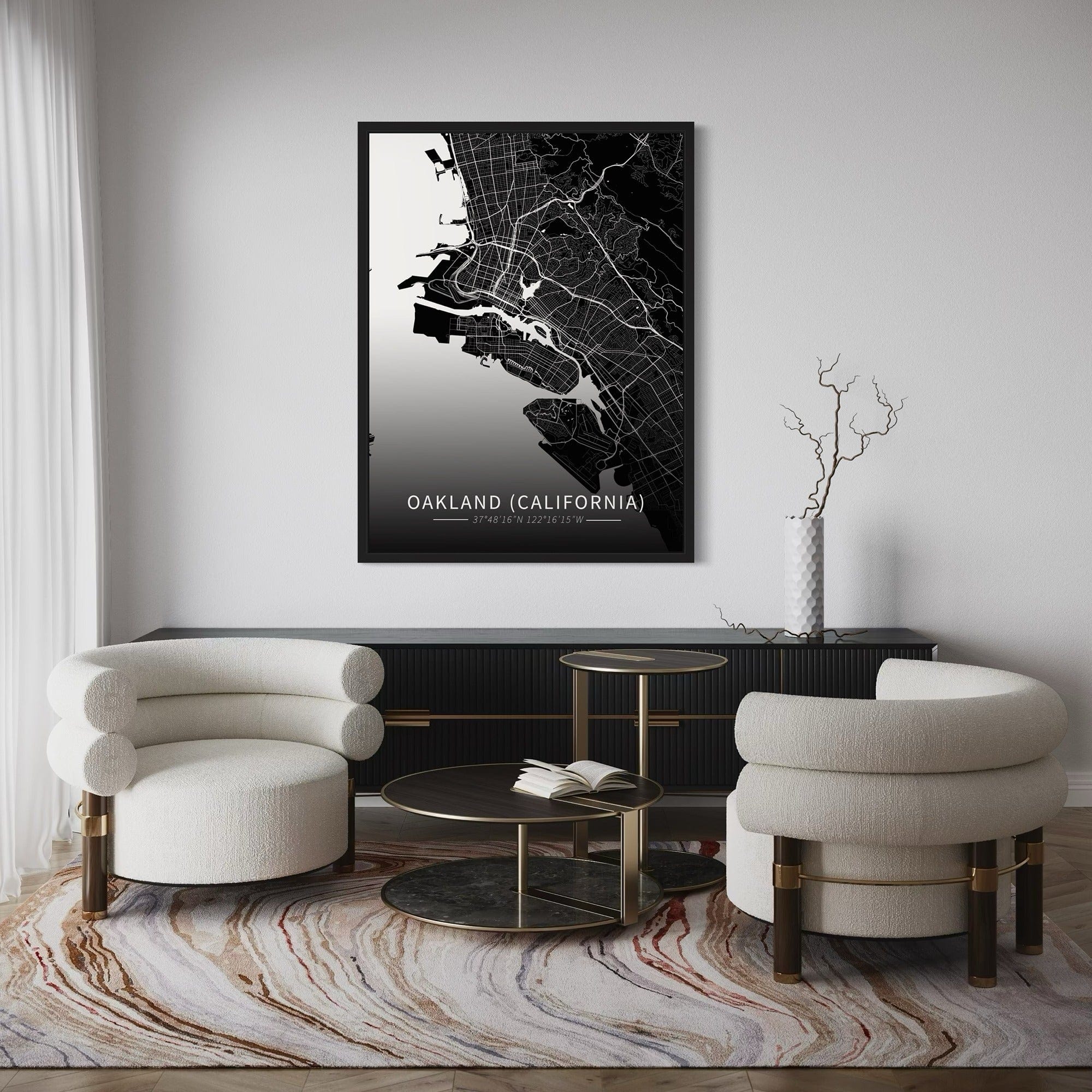 Oakland City Map Canvas