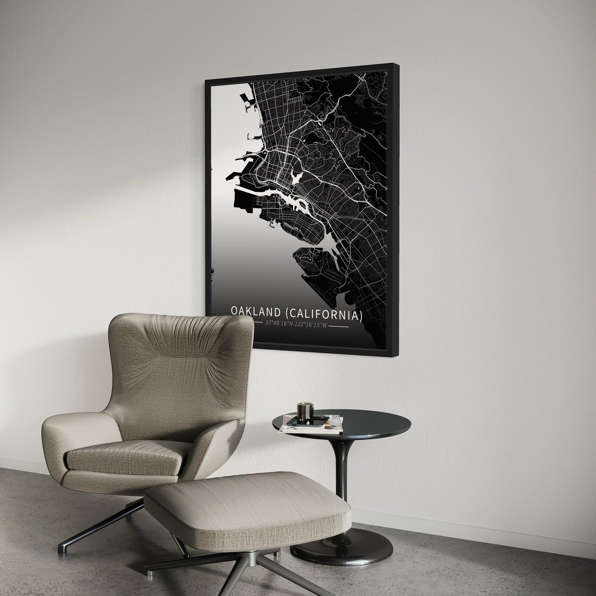 Oakland City Map Canvas