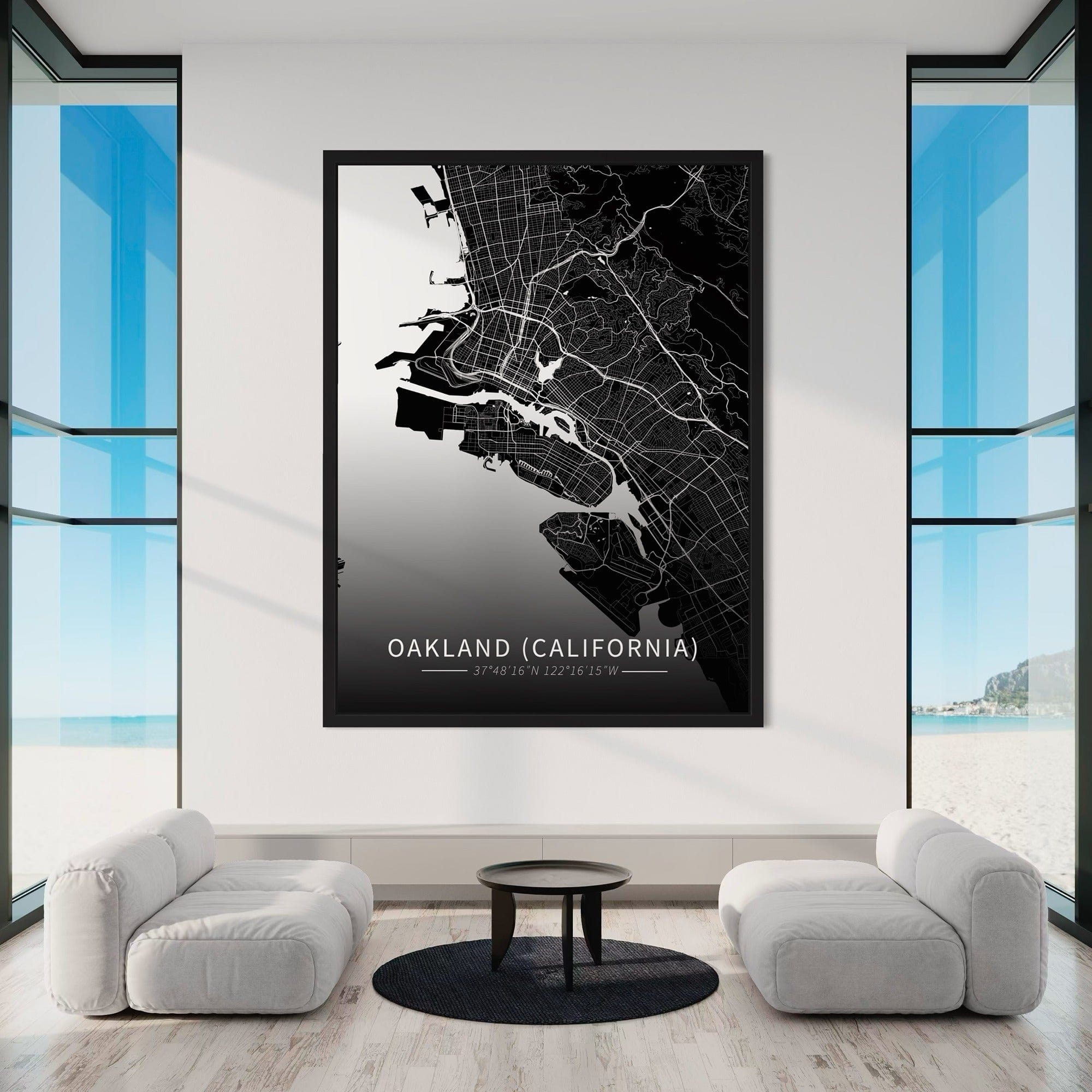 Oakland City Map Canvas