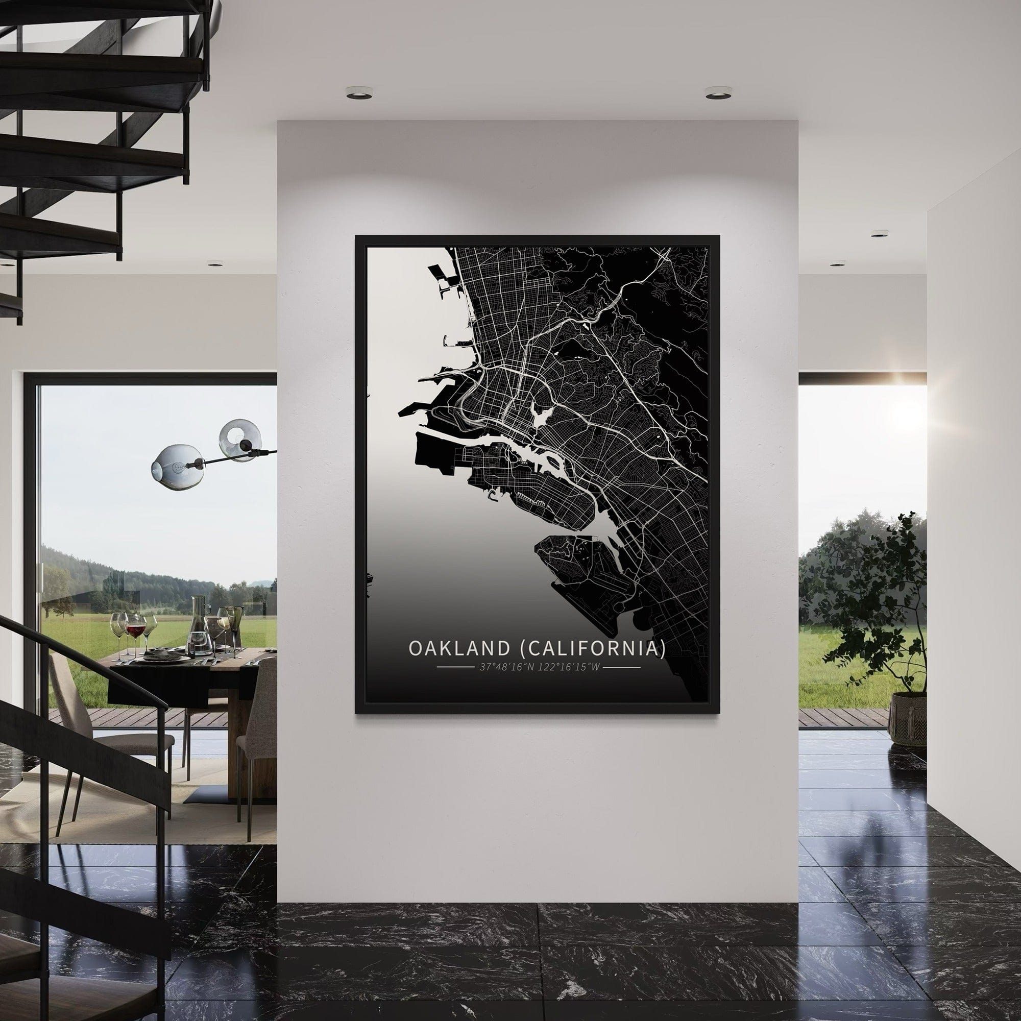 Oakland City Map Canvas