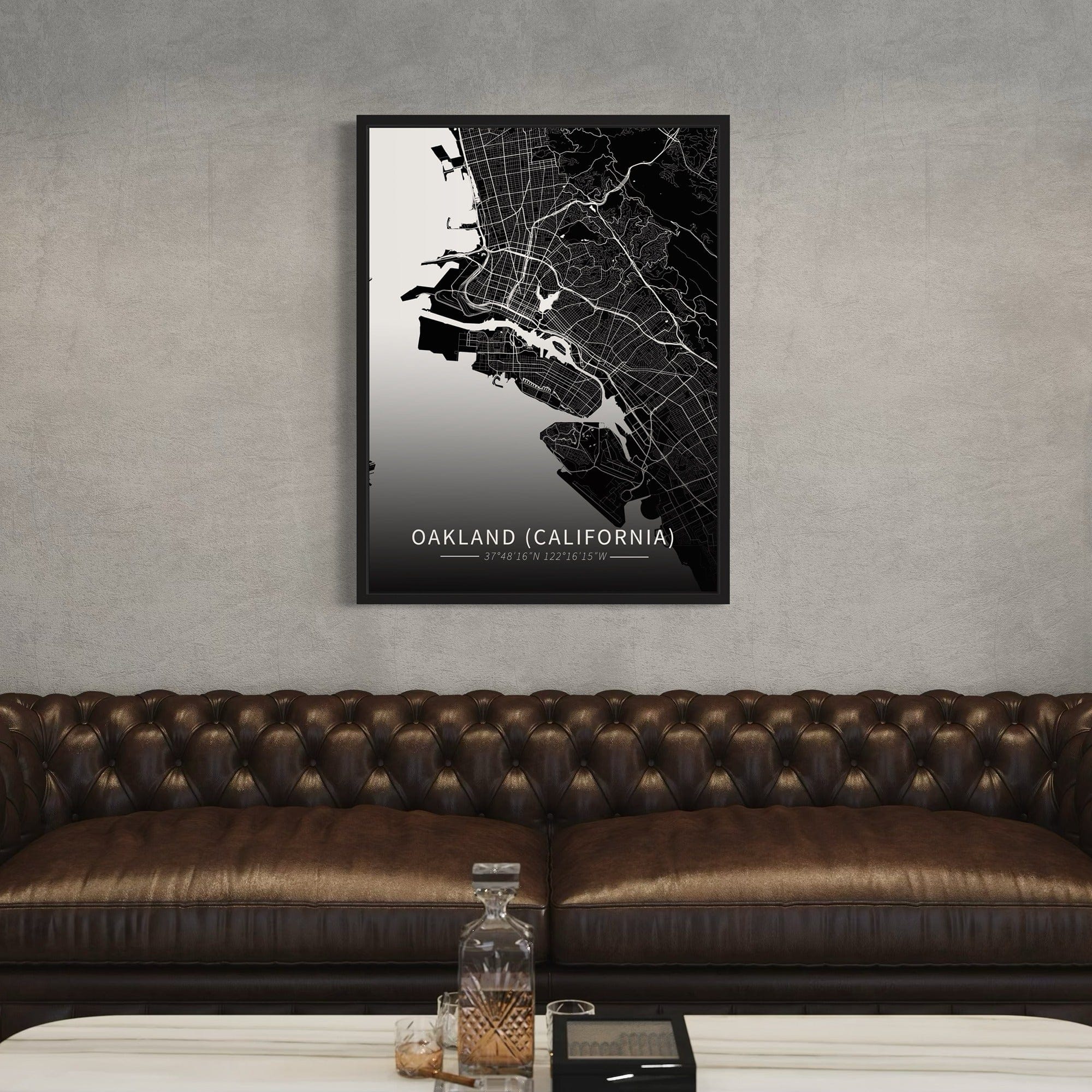 Oakland City Map Canvas