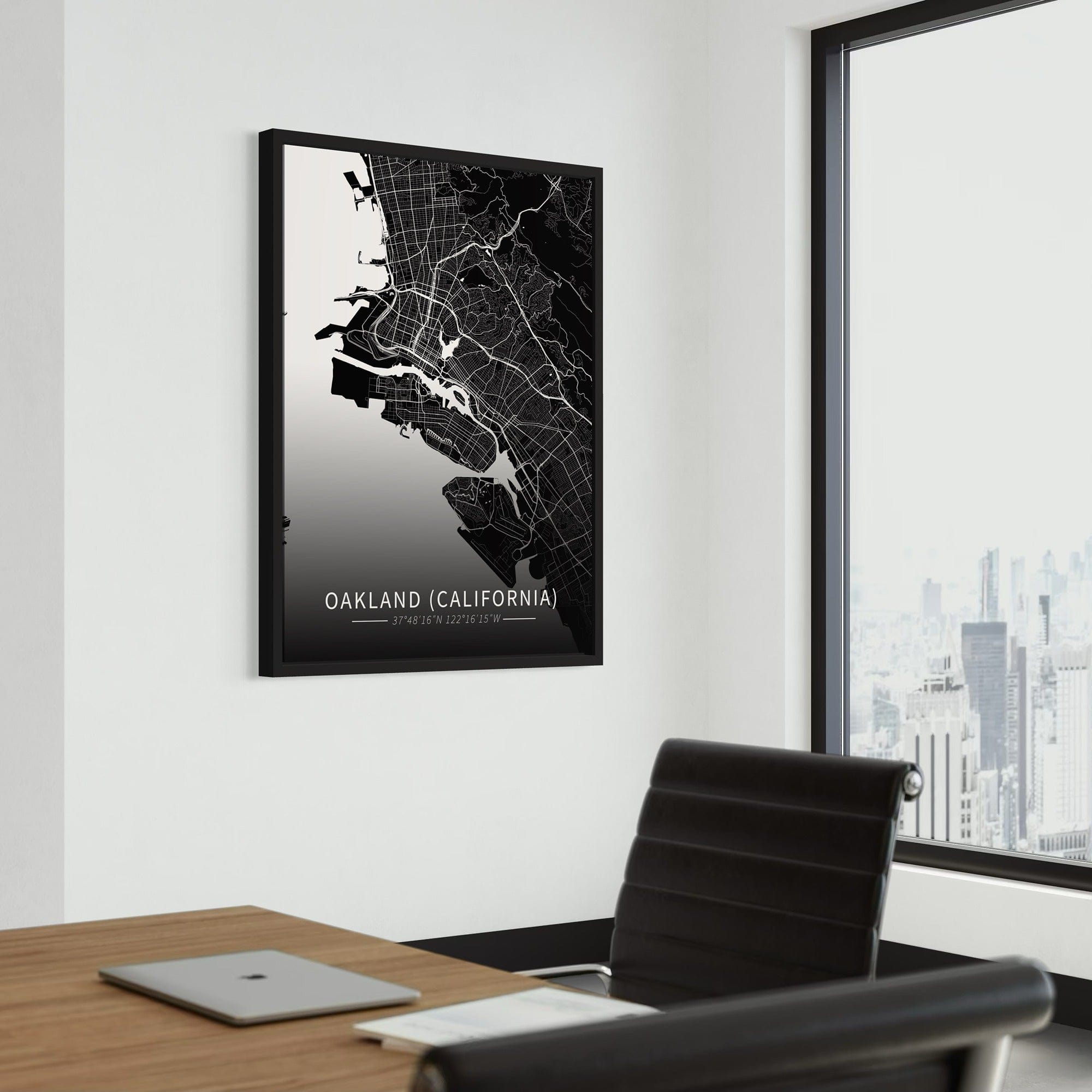 Oakland City Map Canvas