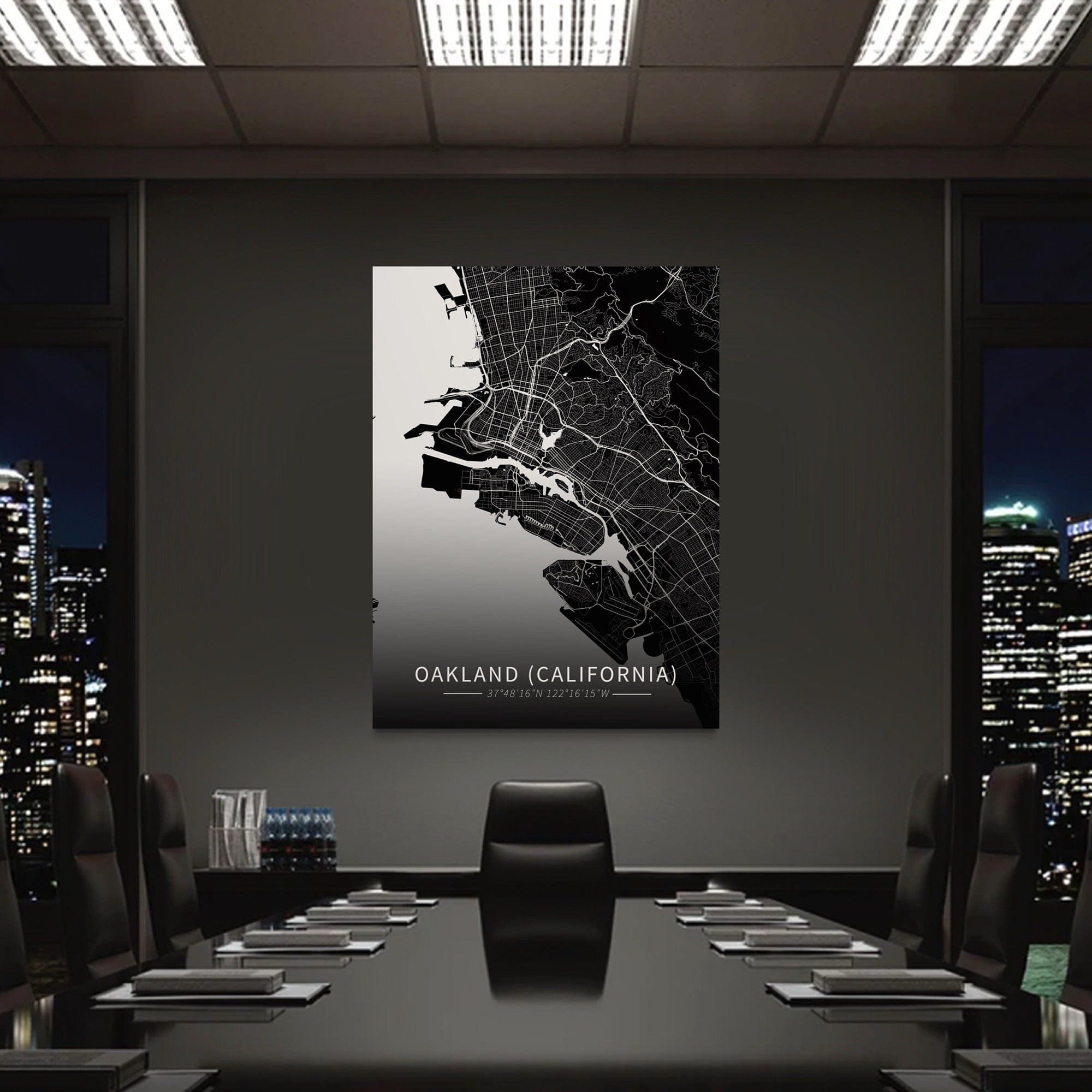 Oakland City Map Canvas