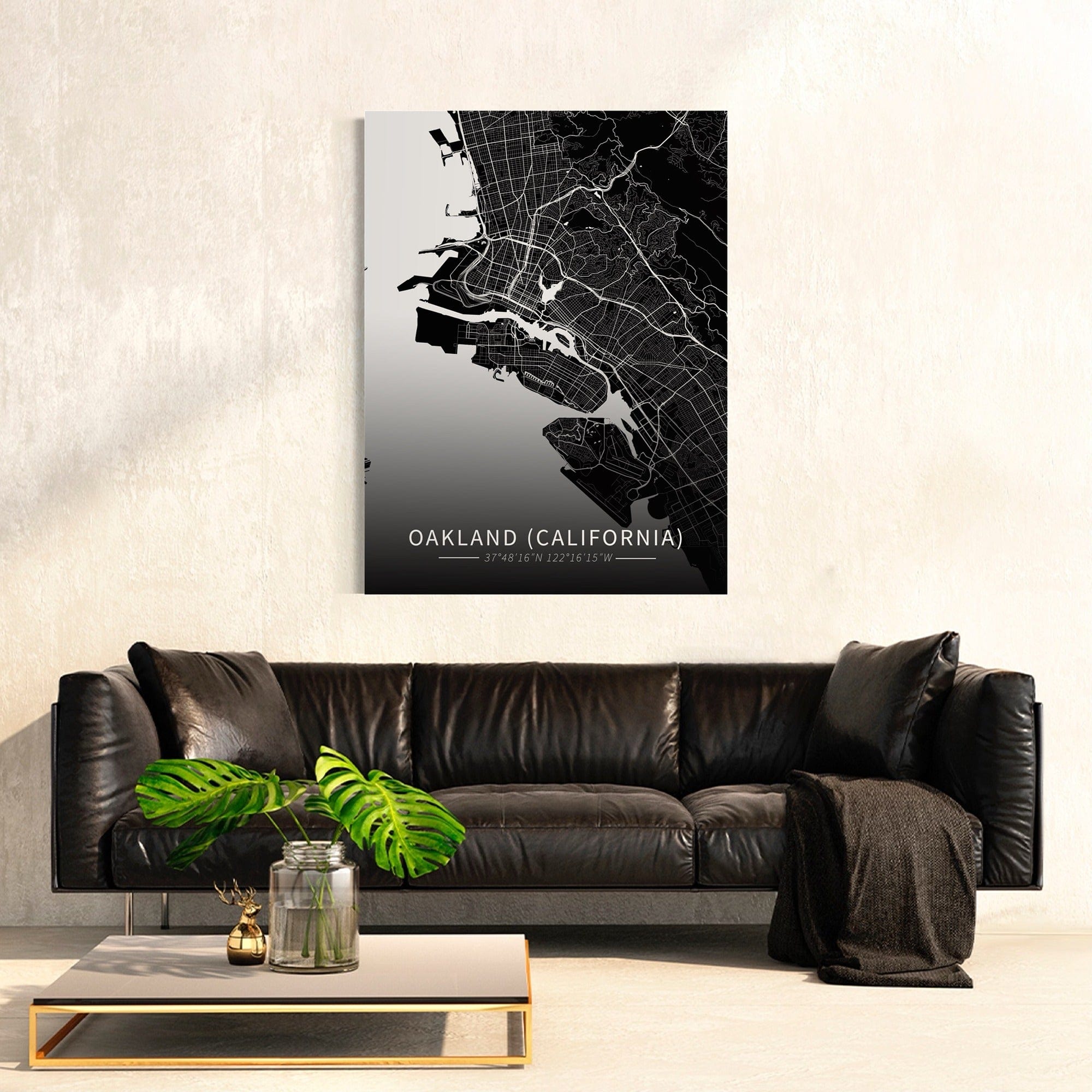 Oakland City Map Canvas
