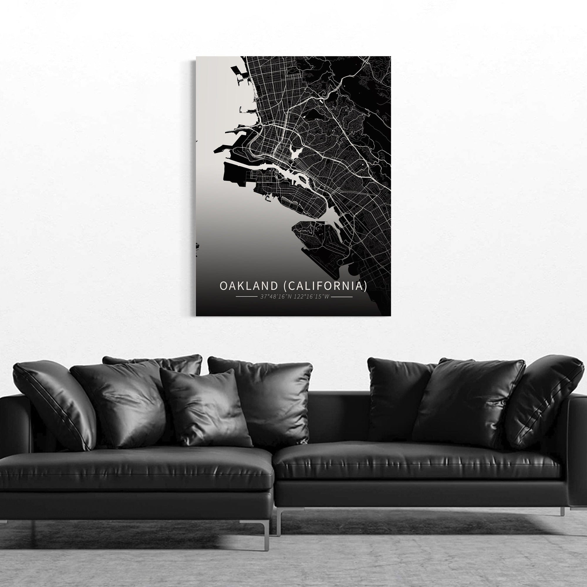 Oakland City Map Canvas