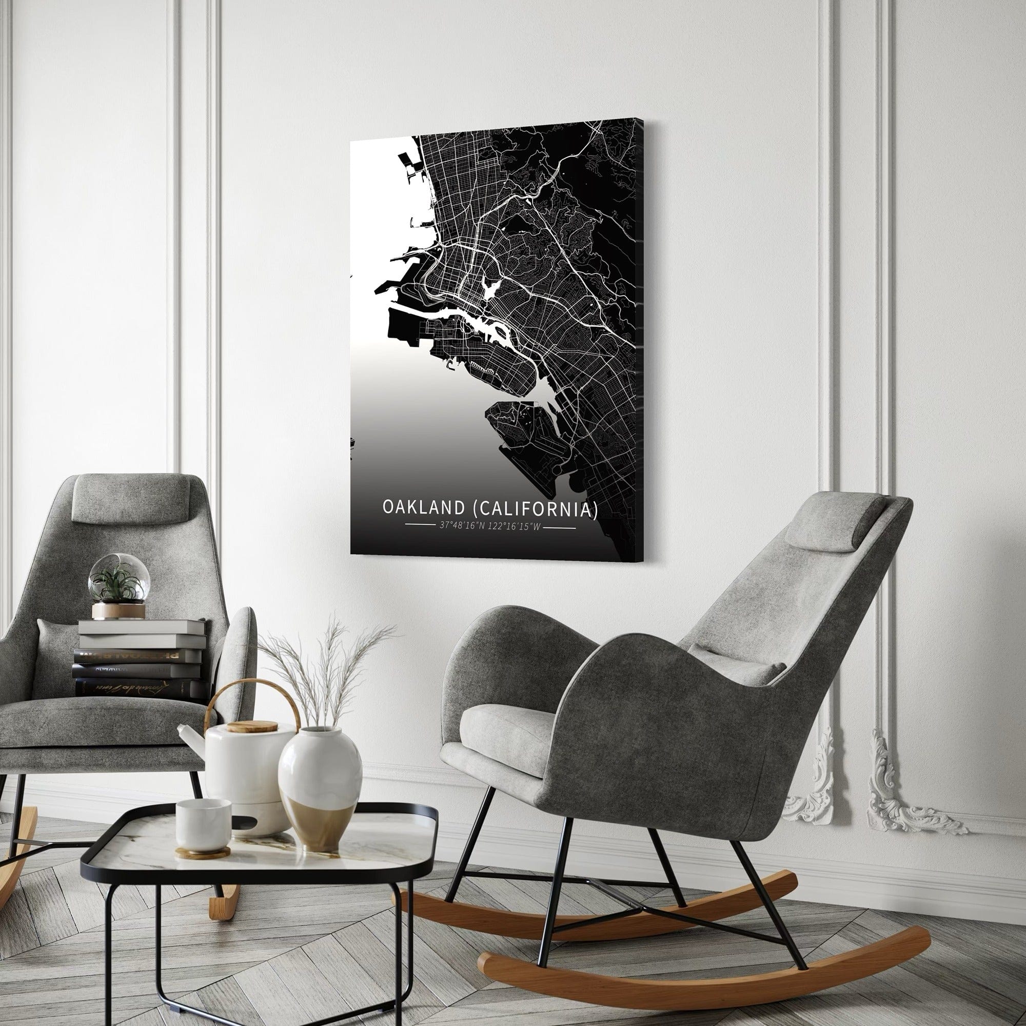 Oakland City Map Canvas