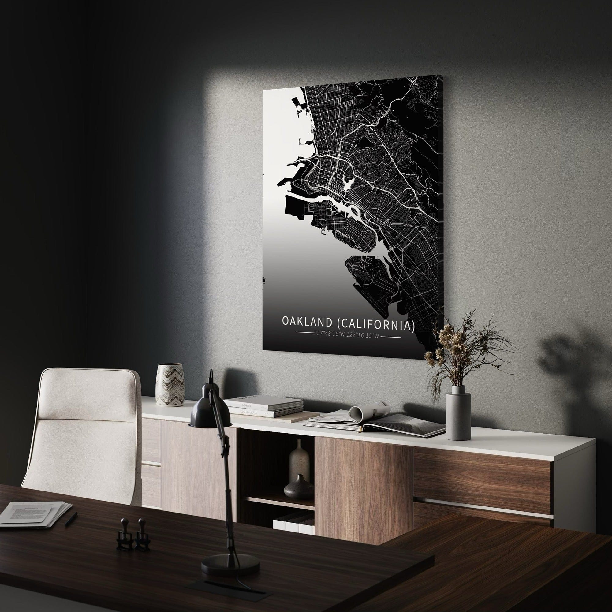 Oakland City Map Canvas