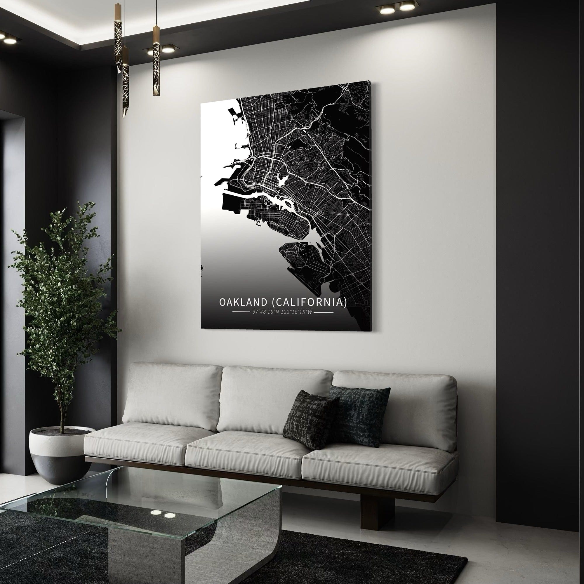 Oakland City Map Canvas