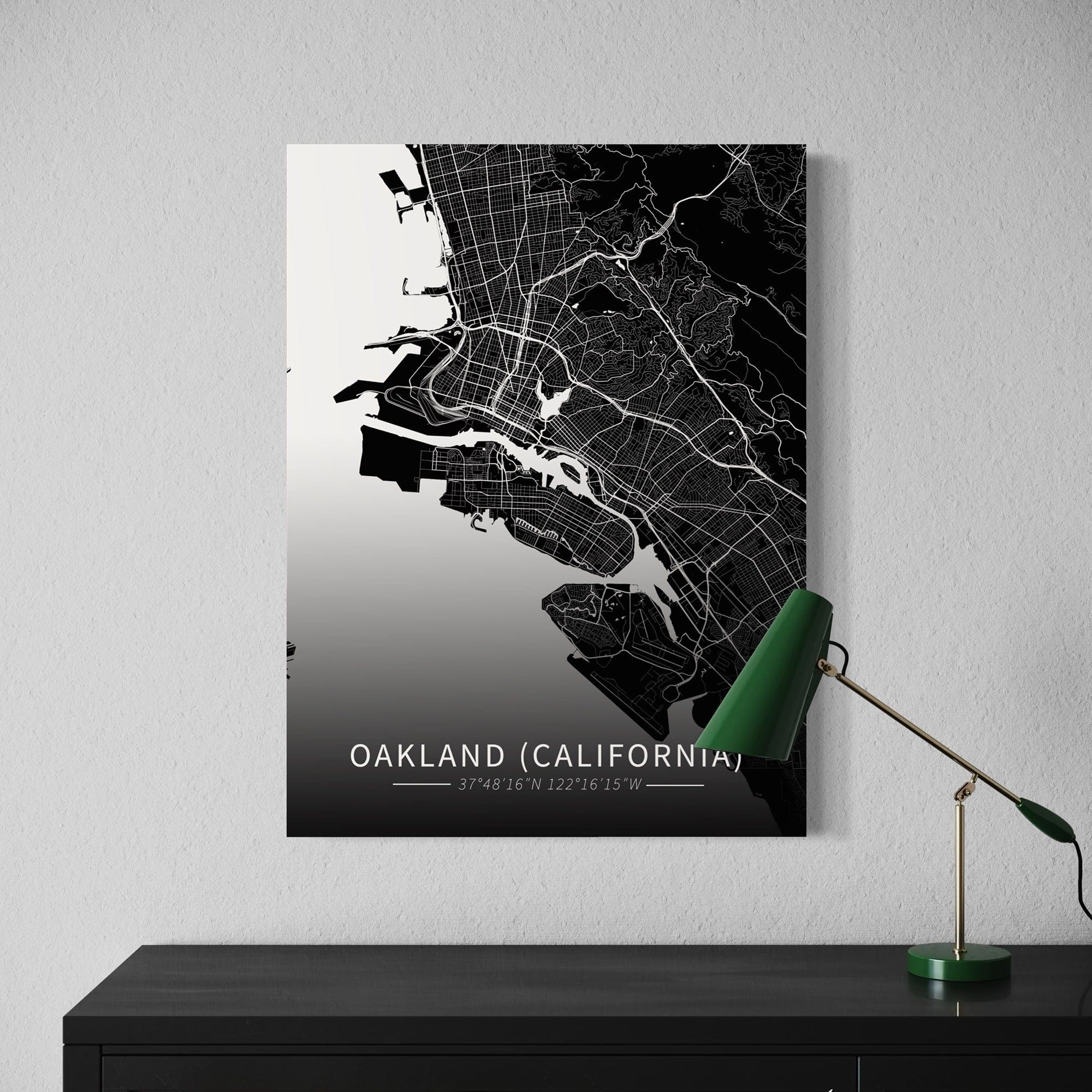 Oakland City Map Canvas