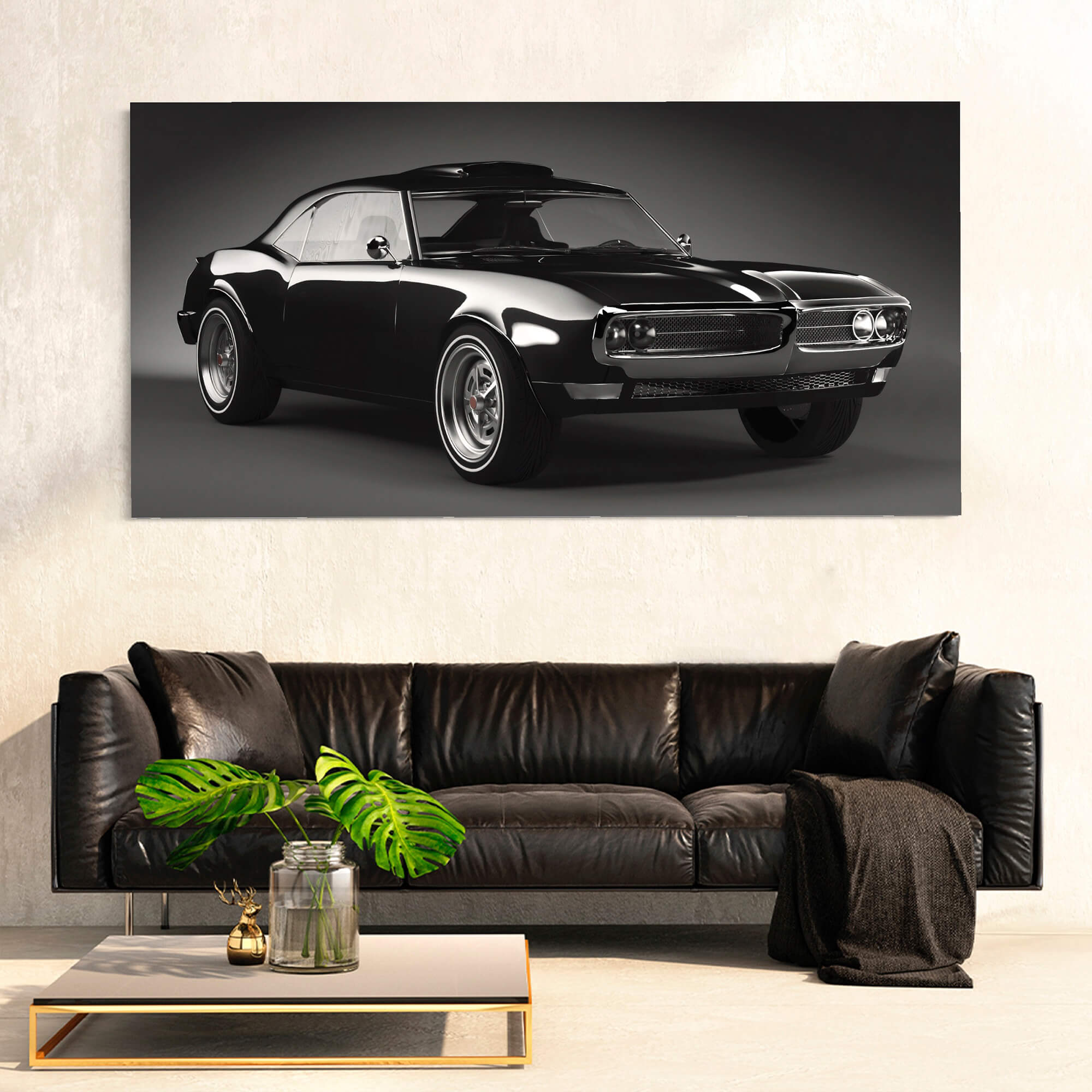 Pontiac Firebird 1967 Black Canvas Wall Art Print | Canvas4Walls