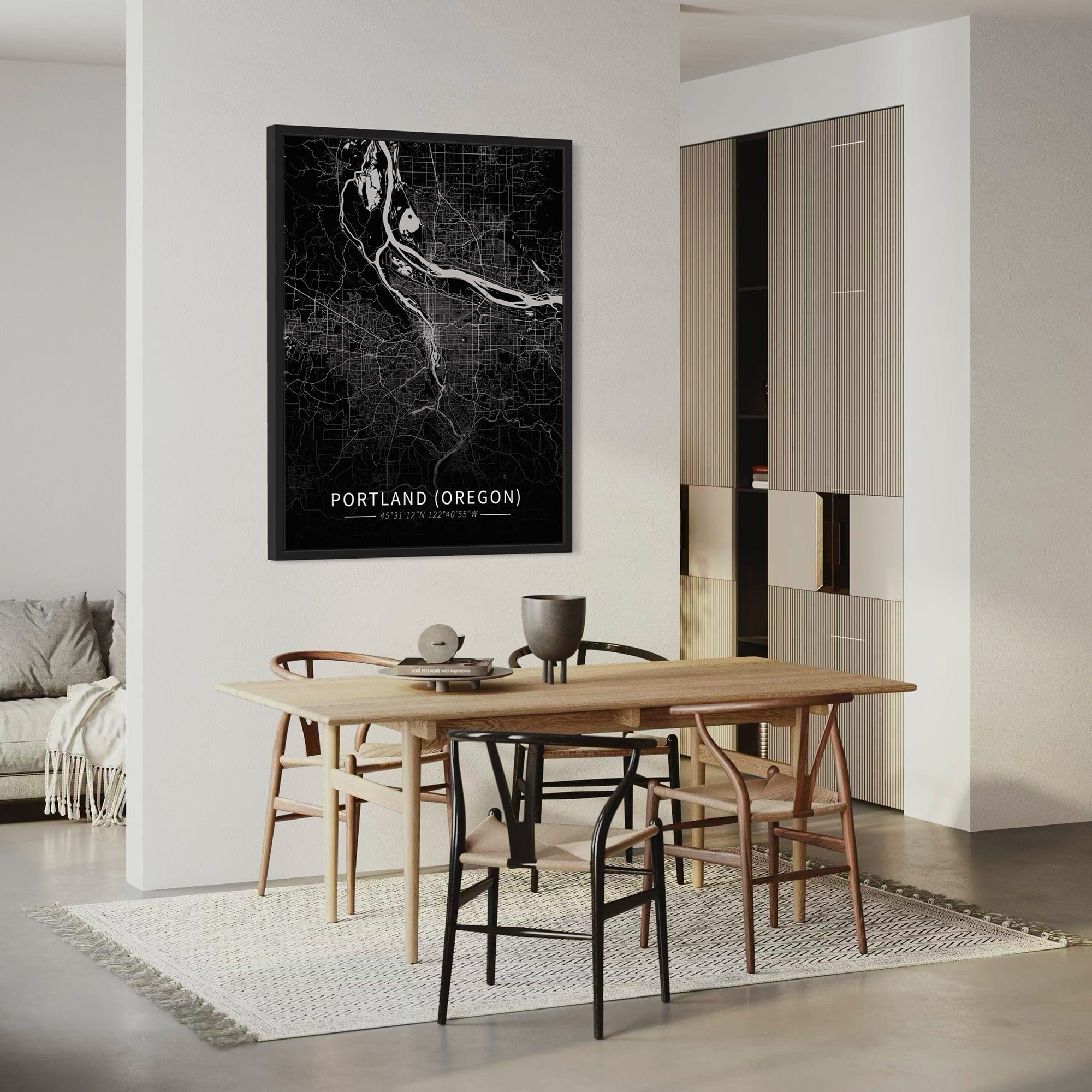 Portland (Oregon) City Map Canvas