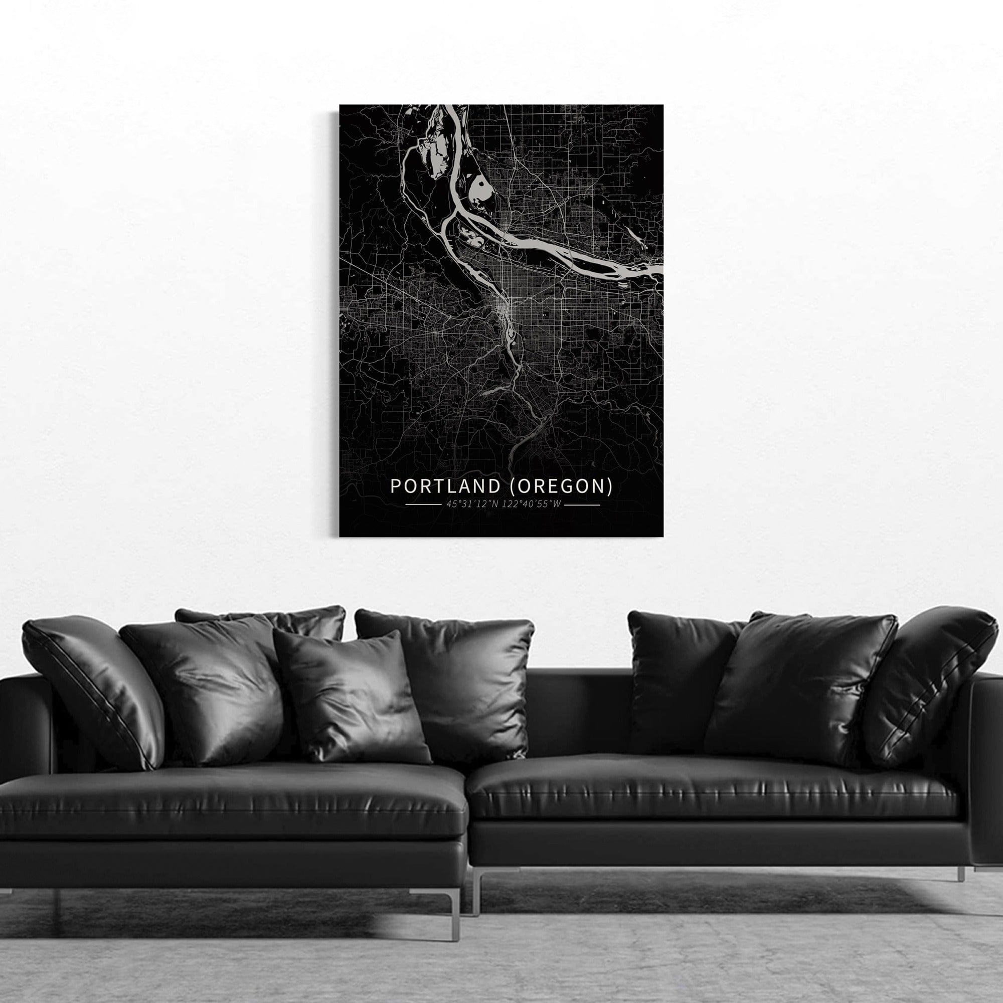 Portland (Oregon) City Map Canvas