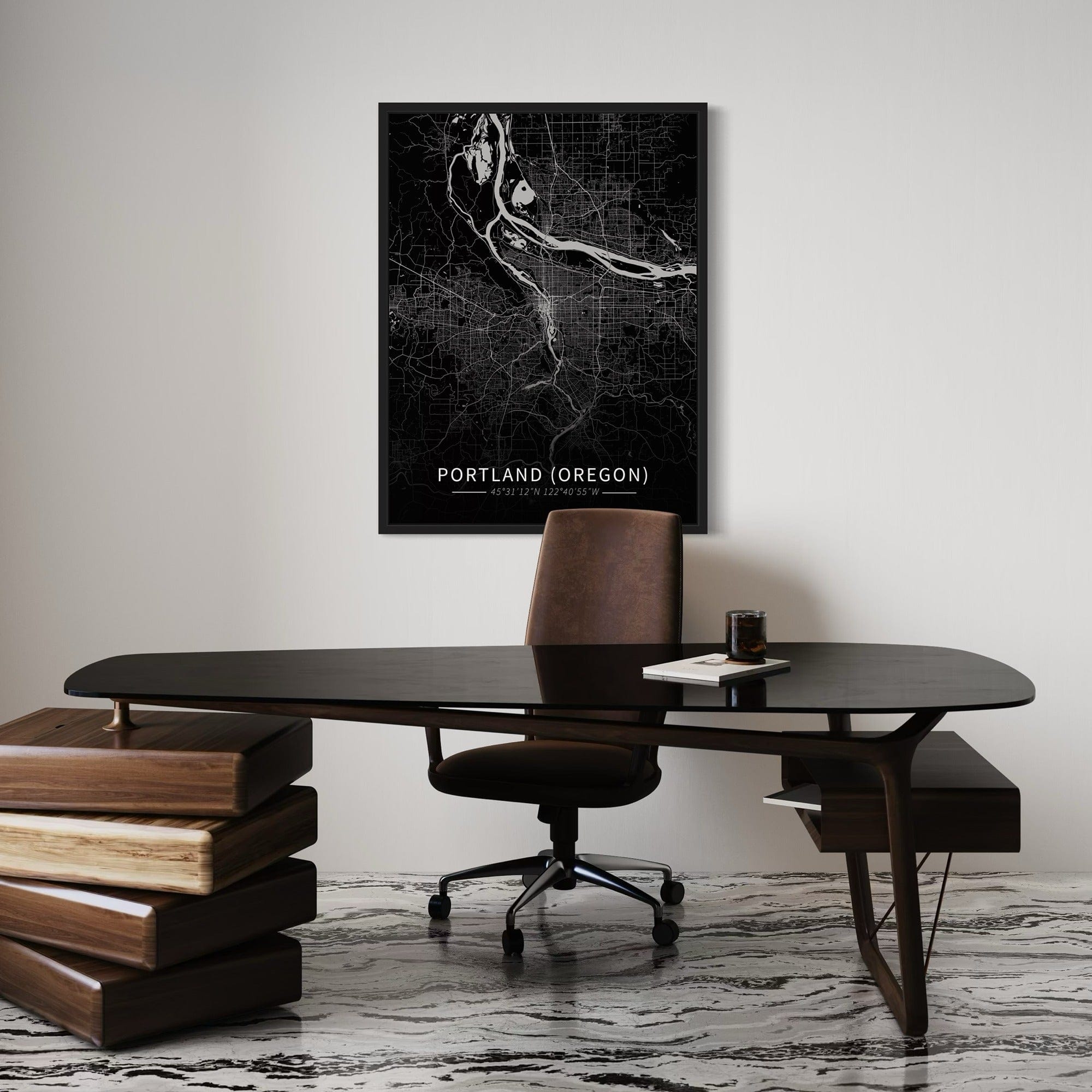 Portland (Oregon) City Map Canvas