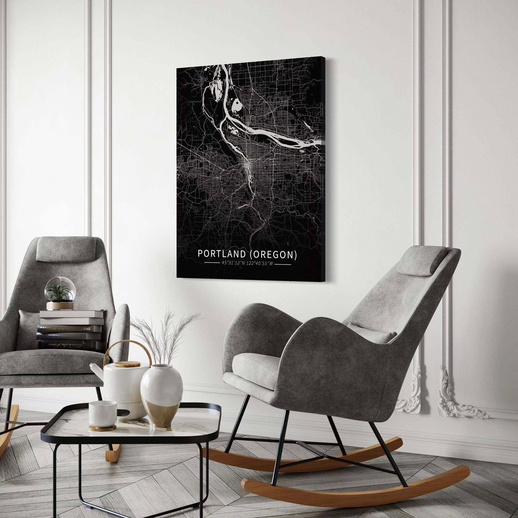Portland (Oregon) City Map Canvas