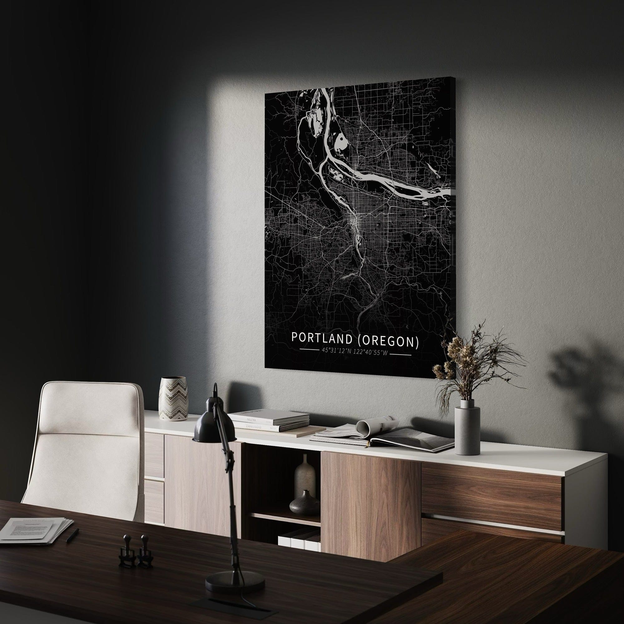Portland (Oregon) City Map Canvas