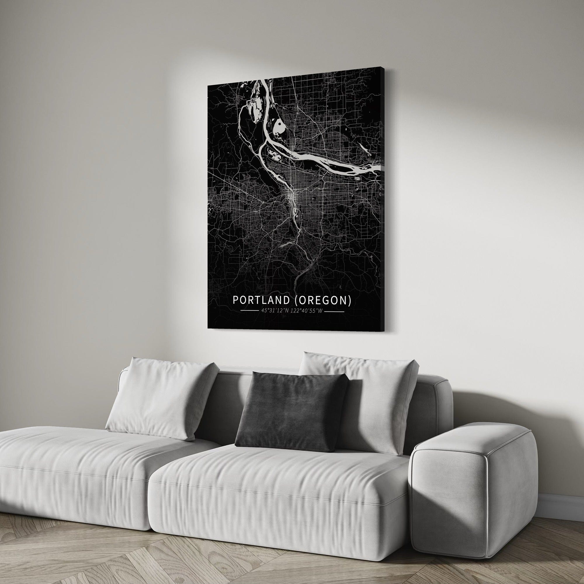 Portland (Oregon) City Map Canvas