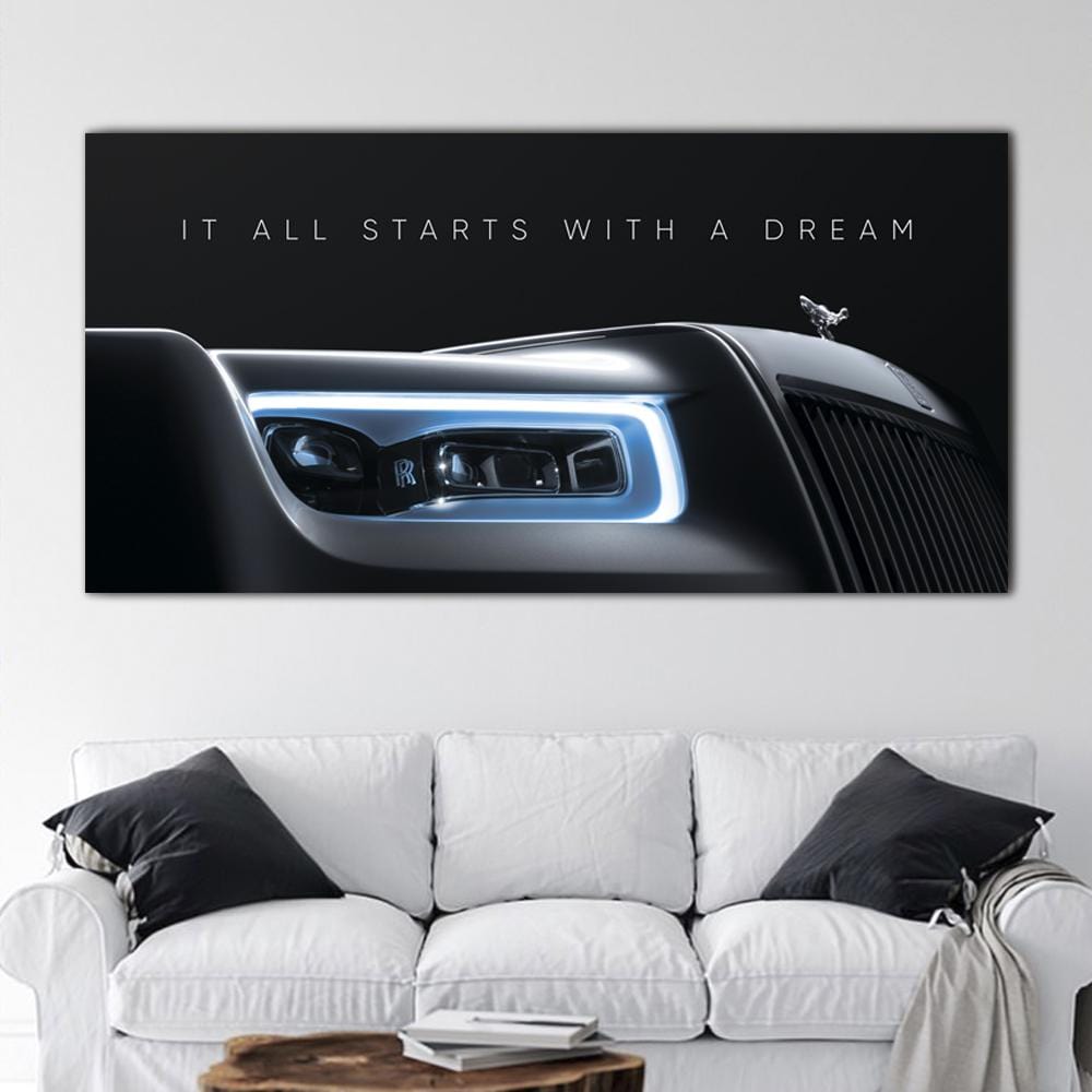 It All Starts With A Dream - Rolls-Royce Canvas