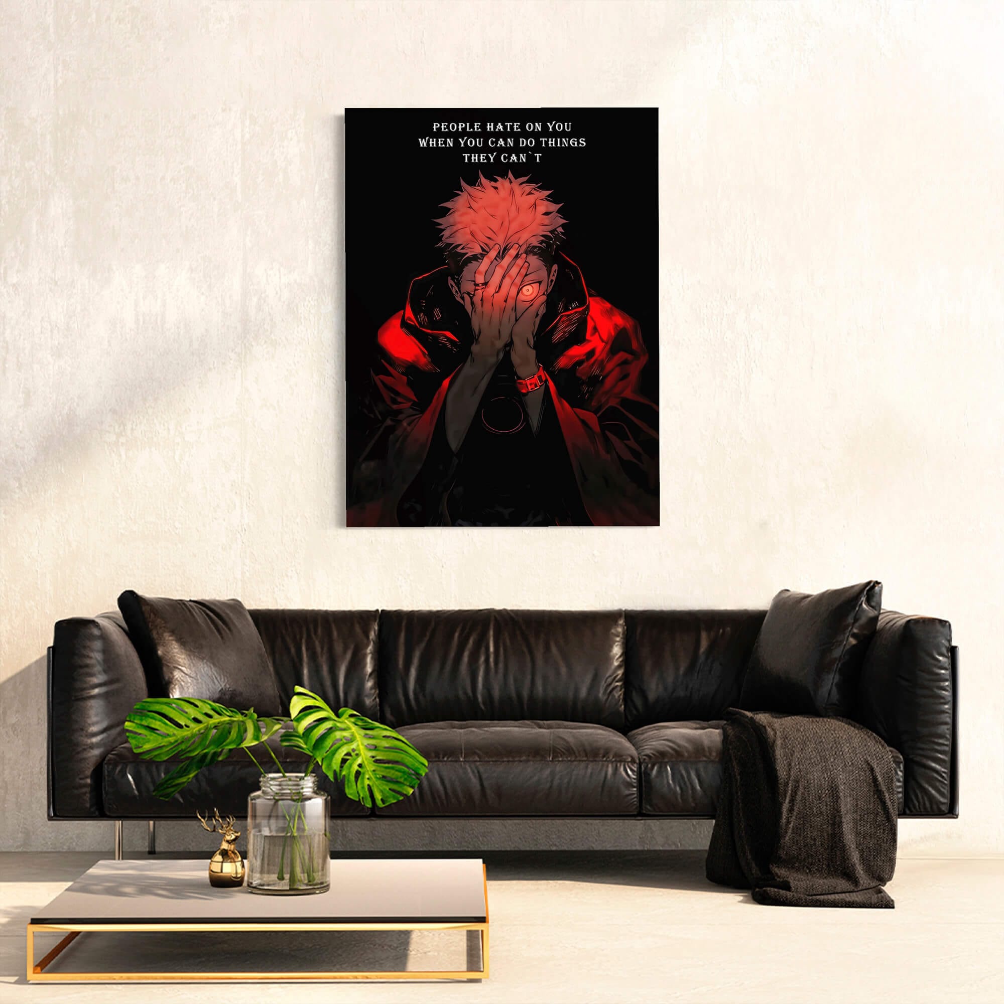 Ryomen Sukuna Canvas Wall Art – Dark Anime Aesthetic for True Fans