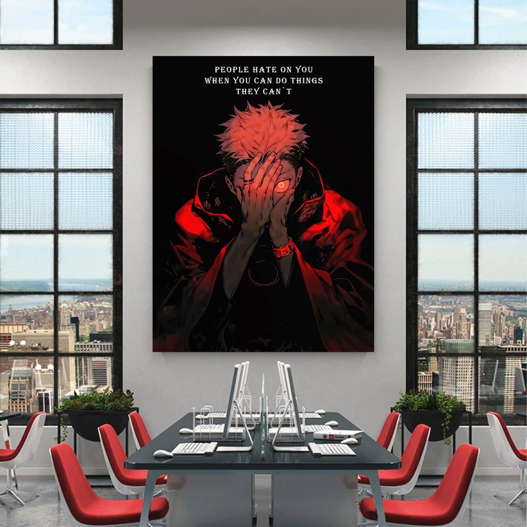 Ryomen Sukuna Canvas Wall Art – Dark Anime Aesthetic for True Fans
