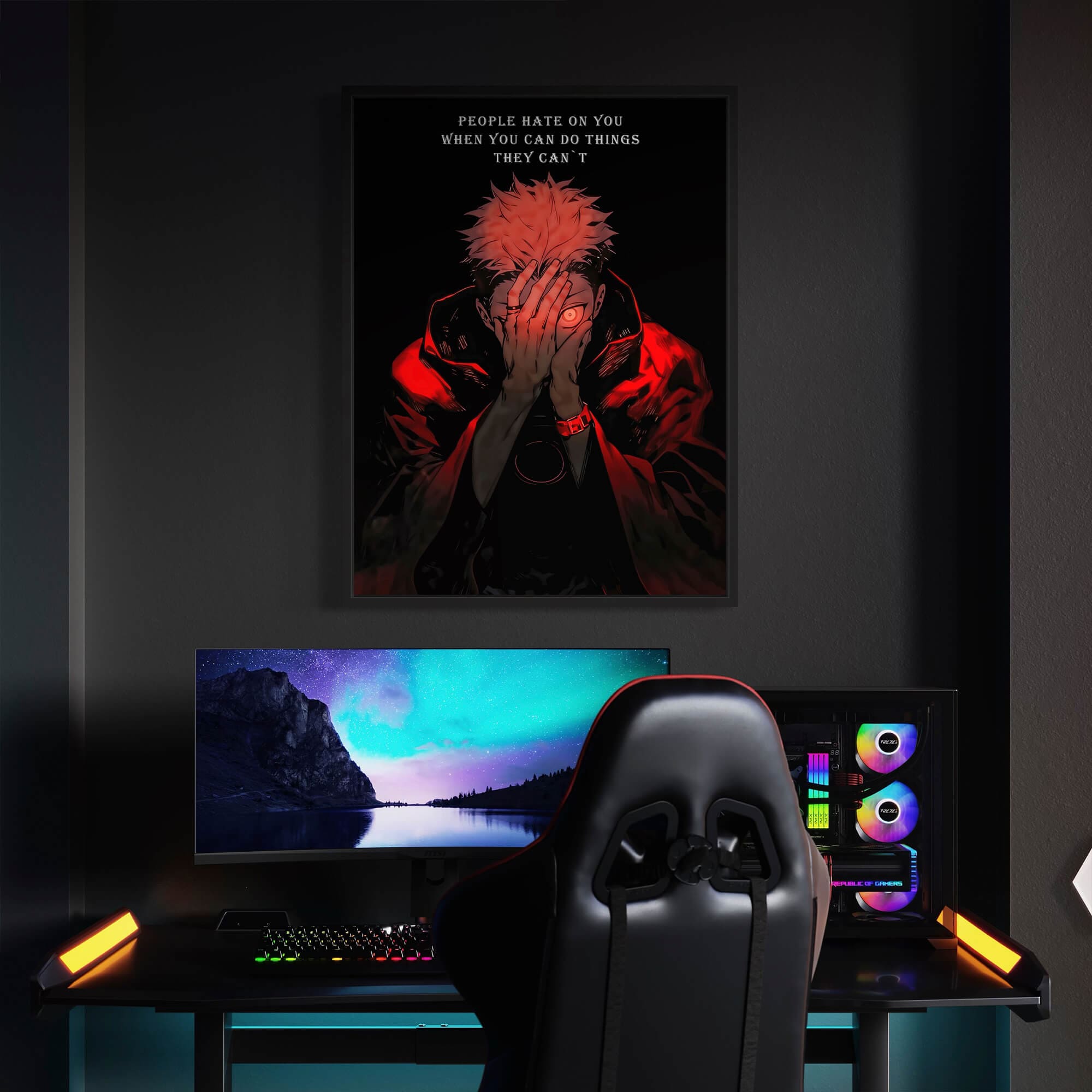 Ryomen Sukuna Canvas Wall Art – Dark Anime Aesthetic for True Fans