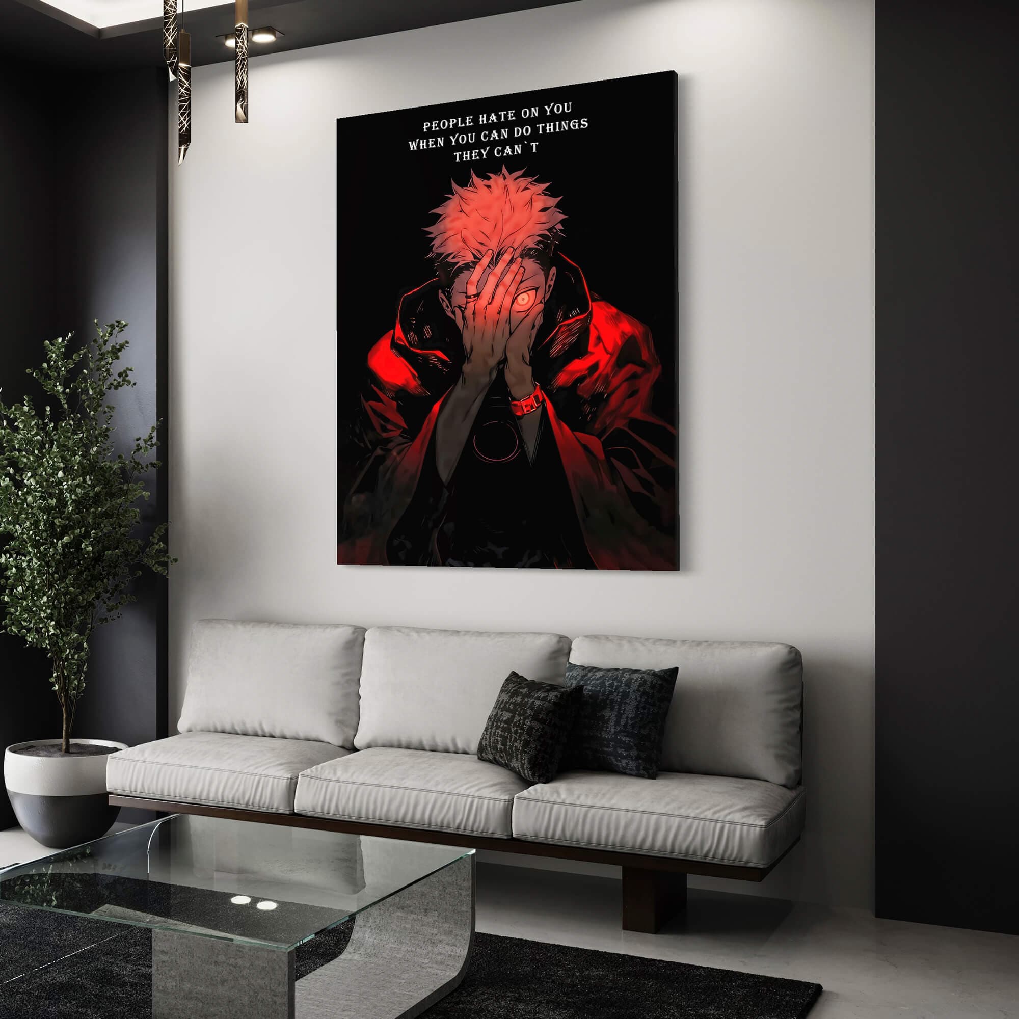 Ryomen Sukuna Canvas Wall Art – Dark Anime Aesthetic for True Fans
