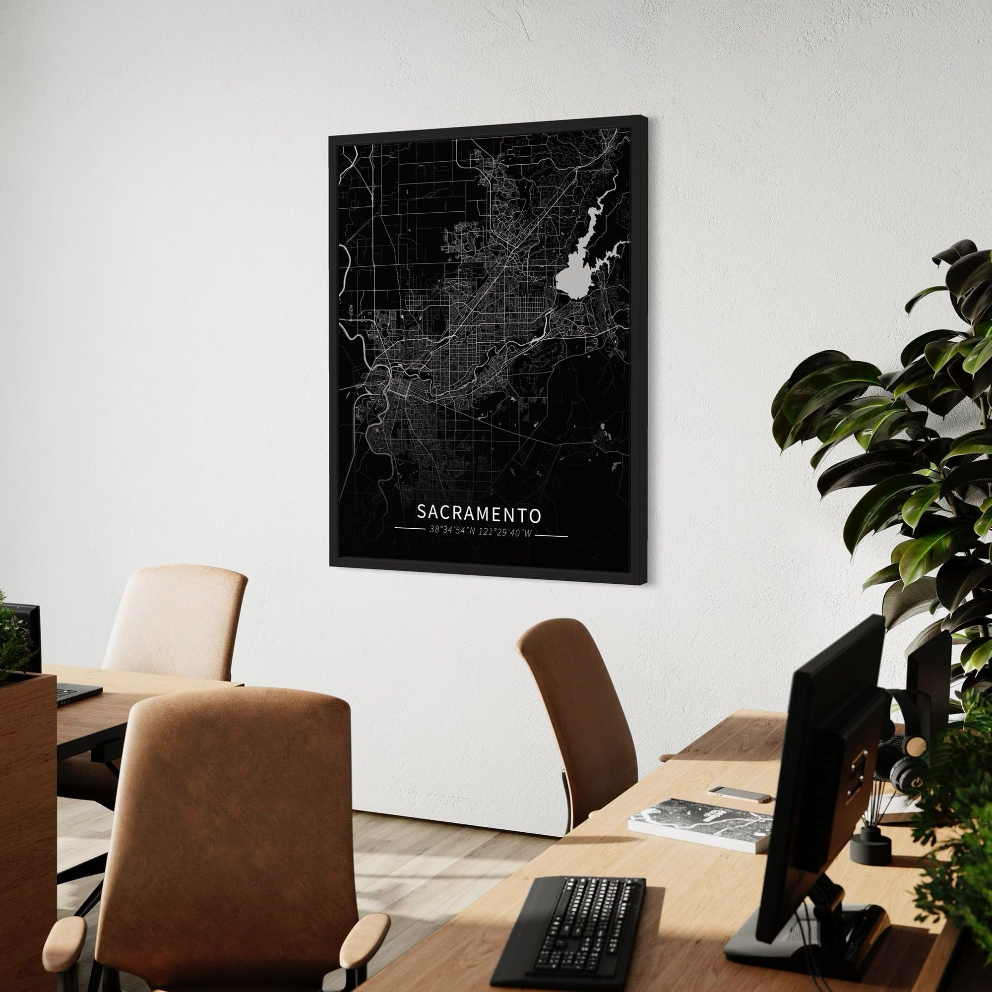 Sacramento City Map Canvas